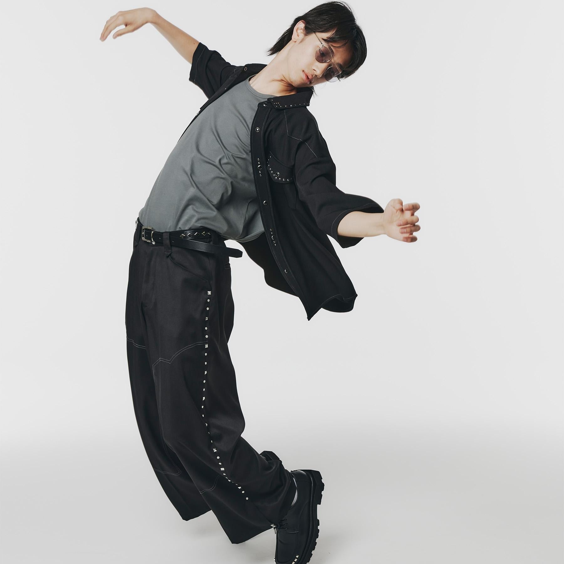 ティーケー タケオ キクチ tk.TAKEO KIKUCHI ウェスタンスタッズシャツ (ブラック(019)) ブラック(019)