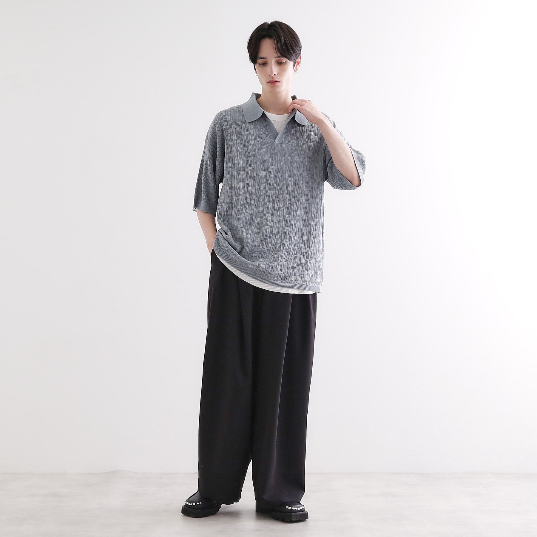 ティーケー タケオ キクチ tk.TAKEO KIKUCHI グランパバギースラックス (チャコールグレー(014)) チャコールグレー(014)