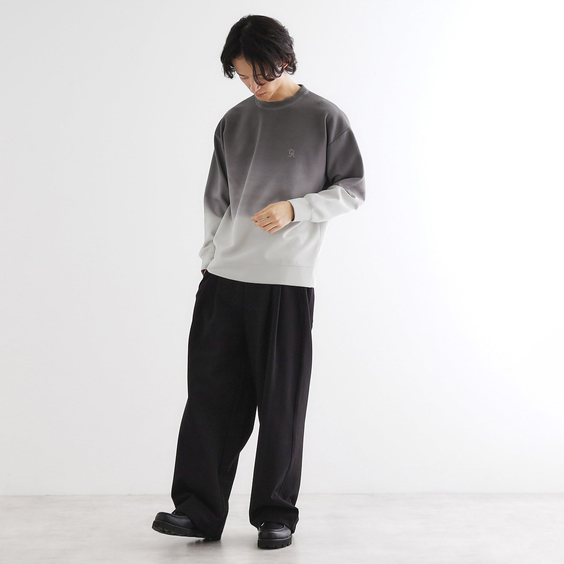 ティーケー タケオ キクチ tk.TAKEO KIKUCHI グラデーションダイ・ダンボールスウェット (ブラウン(044)) ブラウン(044)