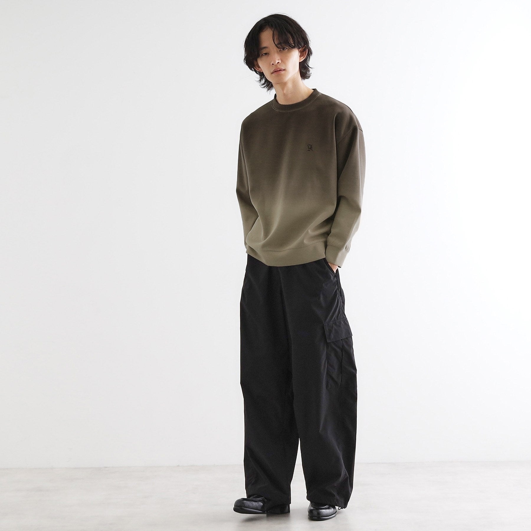 ティーケー タケオ キクチ tk.TAKEO KIKUCHI グラデーションダイ・ダンボールスウェット (ブラウン(044)) ブラウン(044)