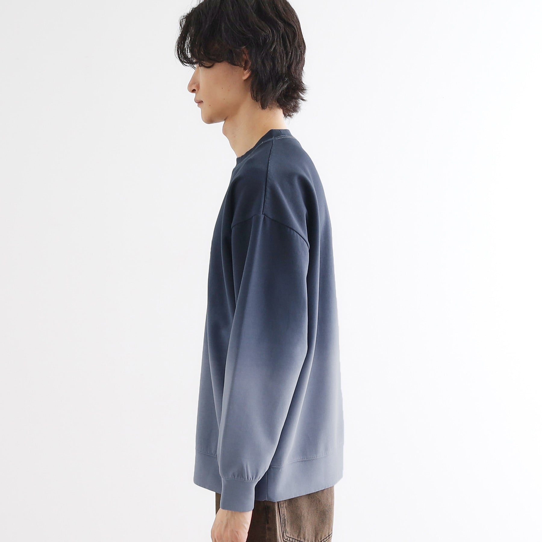 ティーケー タケオ キクチ tk.TAKEO KIKUCHI グラデーションダイ・ダンボールスウェット (ブラウン(044)) ブラウン(044)