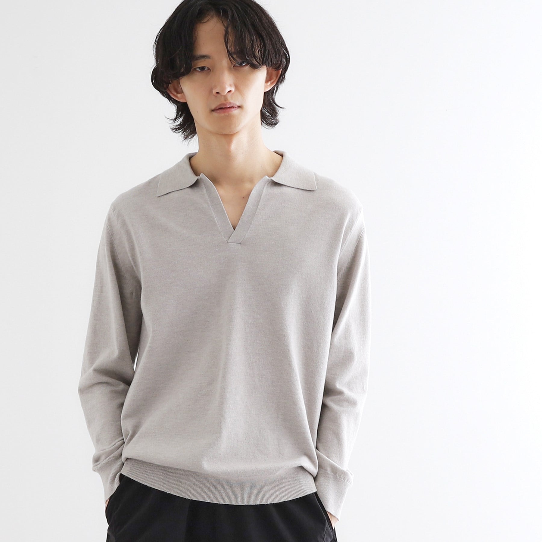 ティーケー タケオ キクチ tk.TAKEO KIKUCHI ハイゲージスキッパーコンパクトポロニット (レッド(063)) レッド(063)