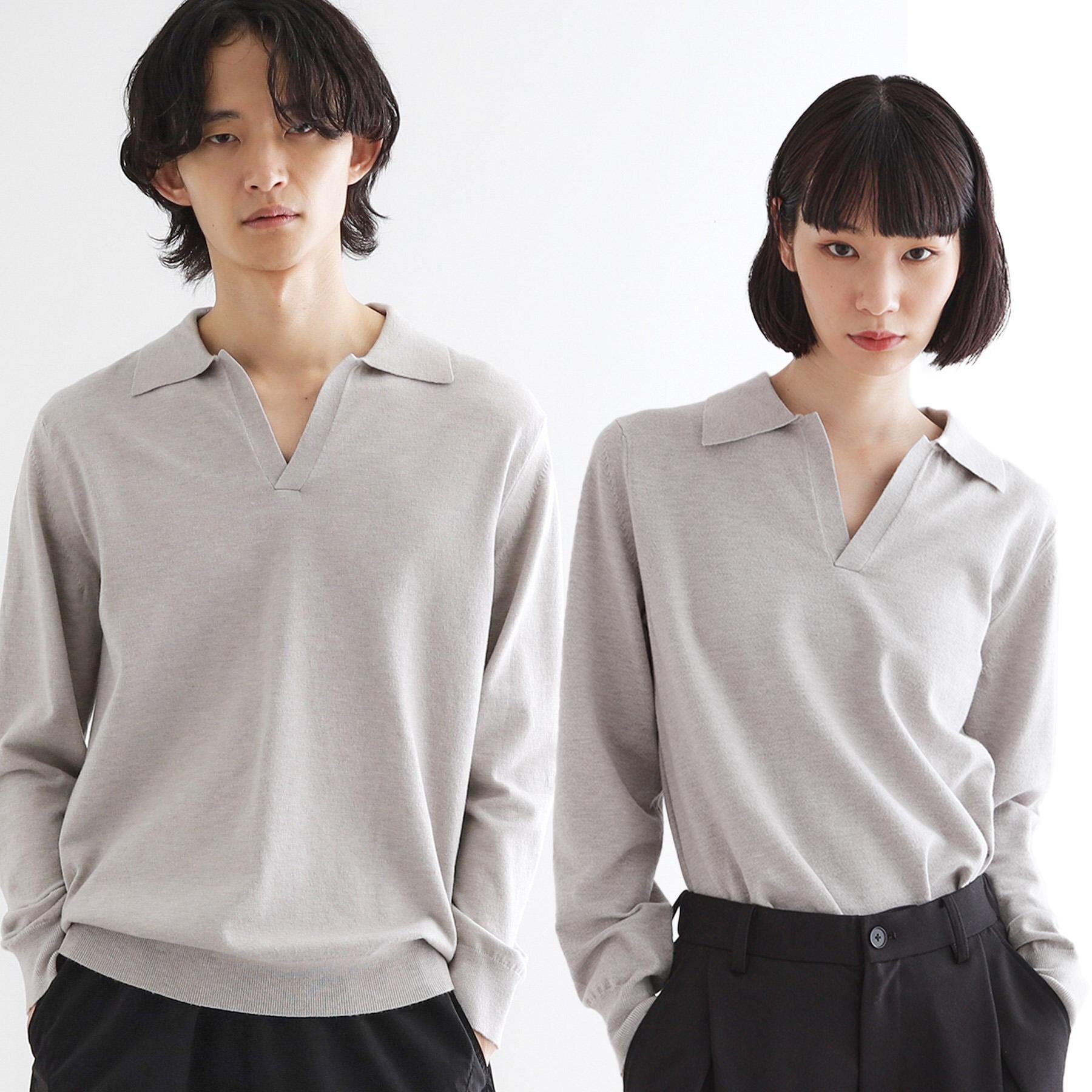 ティーケー タケオ キクチ tk.TAKEO KIKUCHI ハイゲージスキッパーコンパクトポロニット (ライトグレー(011)) ライトグレー(011)