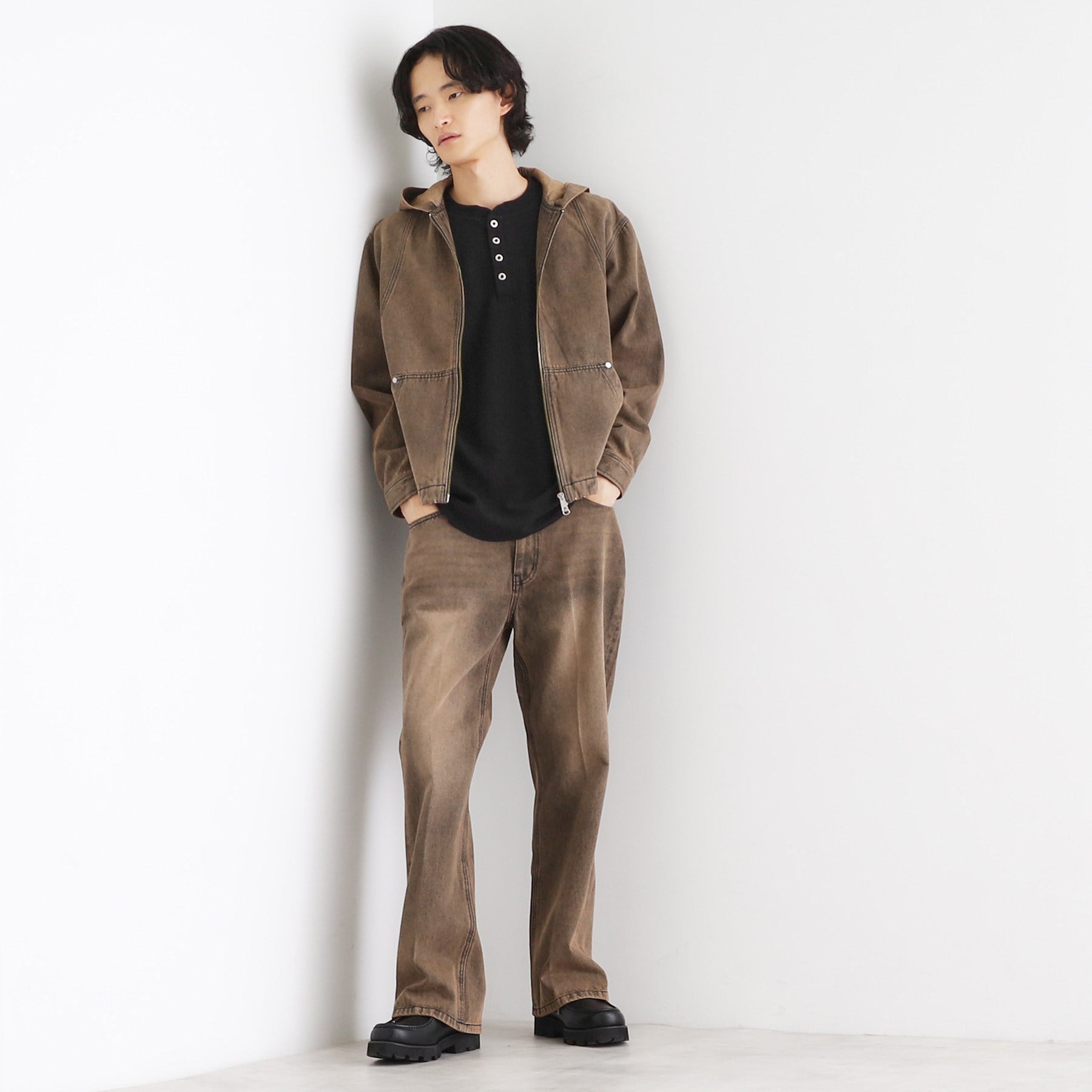 ティーケー タケオ キクチ tk.TAKEO KIKUCHI ヴィンテージライクデニムジップパーカー (ブルー(092)) ブルー(092)