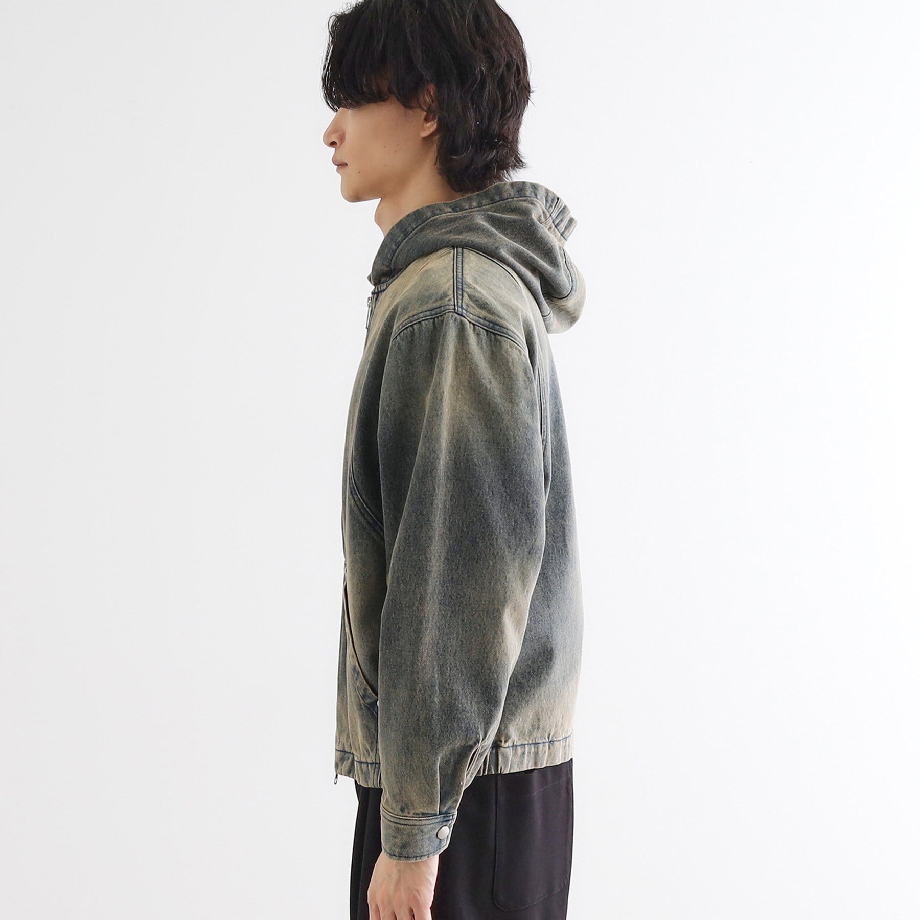 ティーケー タケオ キクチ tk.TAKEO KIKUCHI ヴィンテージライクデニムジップパーカー (ブルー(092)) ブルー(092)