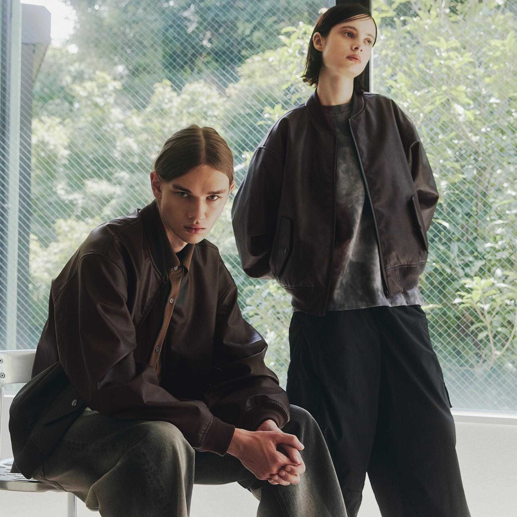 ティーケー タケオ キクチ tk.TAKEO KIKUCHI シンセティックレザー MAー1 (ブラウン(143)) ブラウン(143)