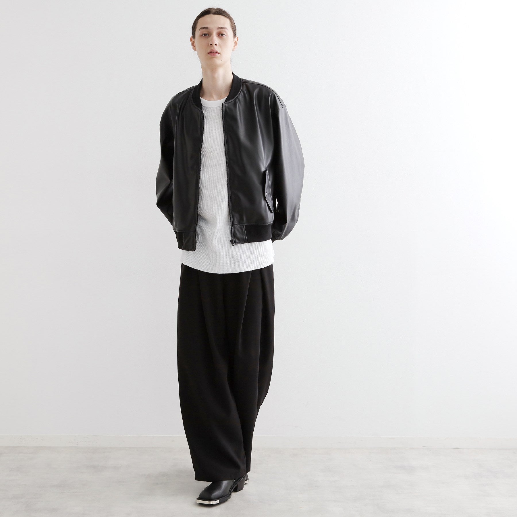 ティーケー タケオ キクチ tk.TAKEO KIKUCHI シンセティックレザー MAー1 (ブラウン(143)) ブラウン(143)