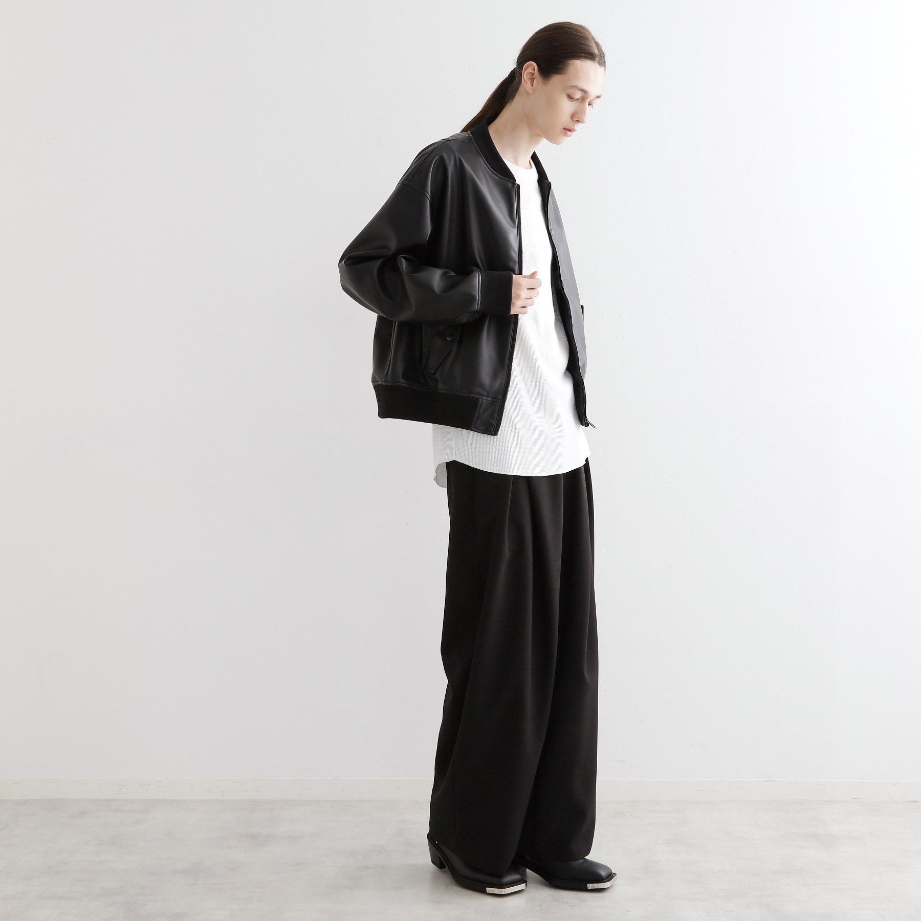 ティーケー タケオ キクチ tk.TAKEO KIKUCHI シンセティックレザー MAー1 (ブラウン(143)) ブラウン(143)