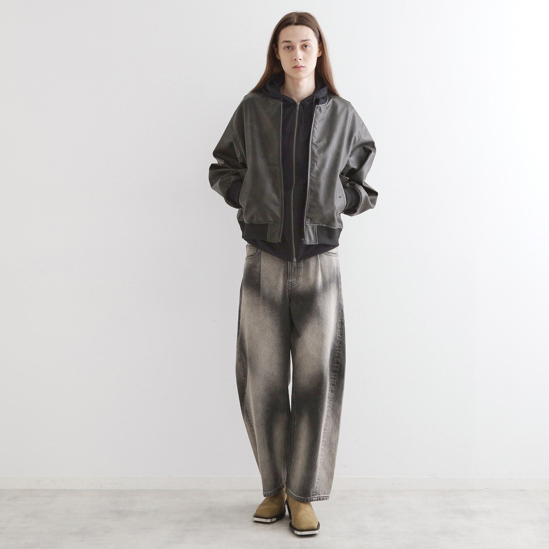 ティーケー タケオ キクチ tk.TAKEO KIKUCHI シンセティックレザー MAー1 (ブラウン(143)) ブラウン(143)