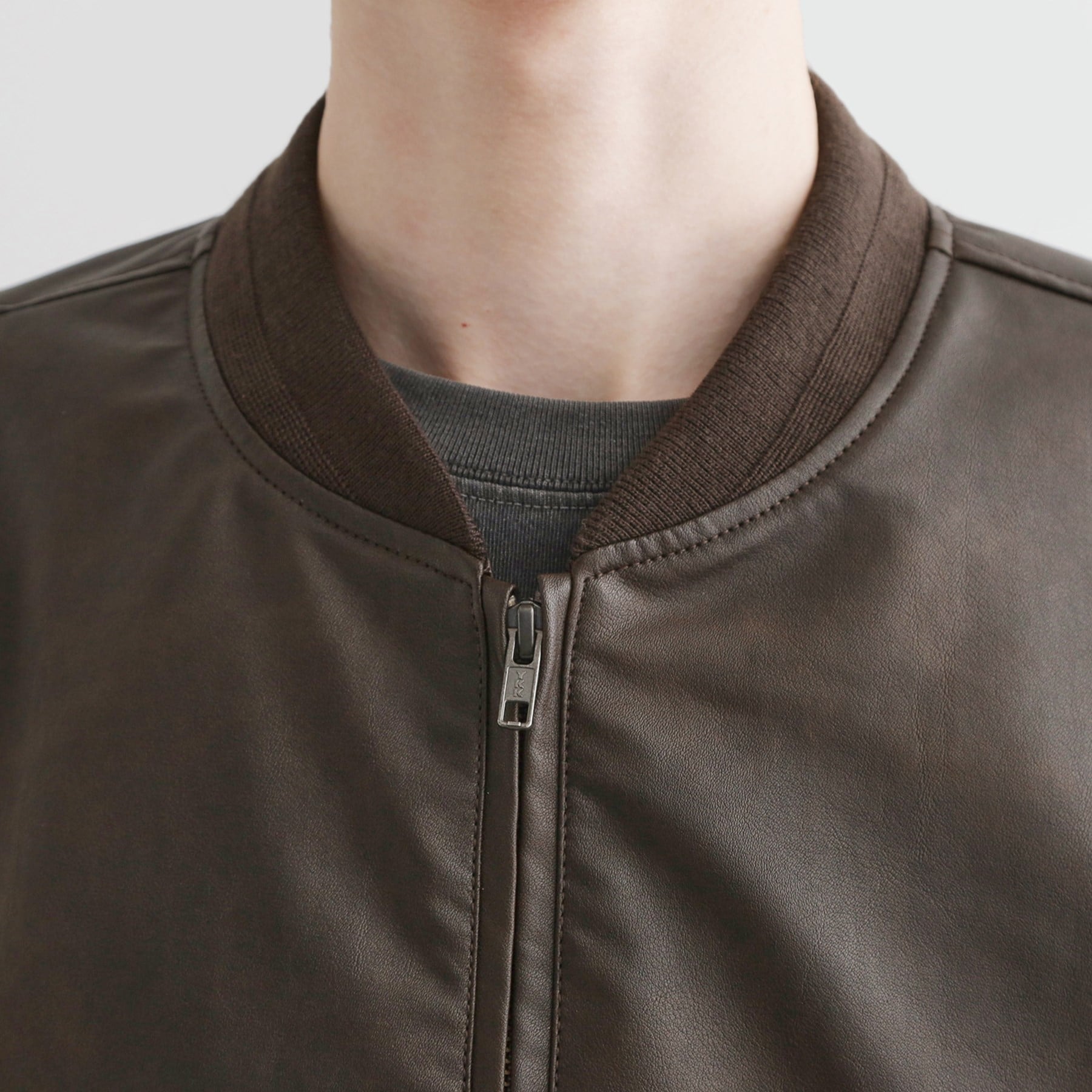 ティーケー タケオ キクチ tk.TAKEO KIKUCHI シンセティックレザー MAー1 (ブラウン(143)) ブラウン(143)