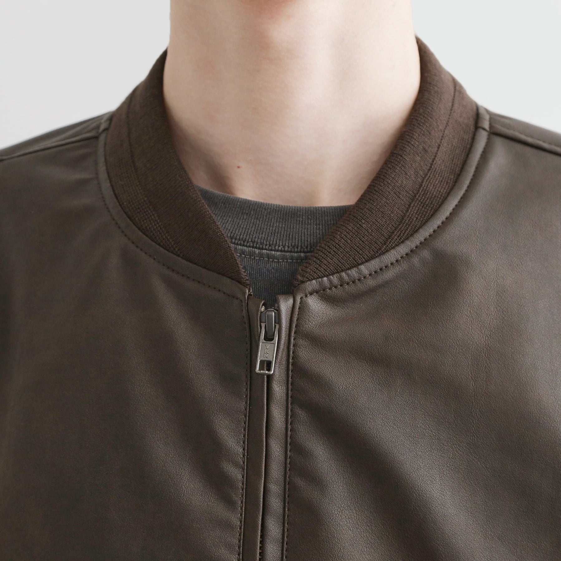 ティーケー タケオ キクチ tk.TAKEO KIKUCHI シンセティックレザー MAー1 (ブラウン(143)) ブラウン(143)