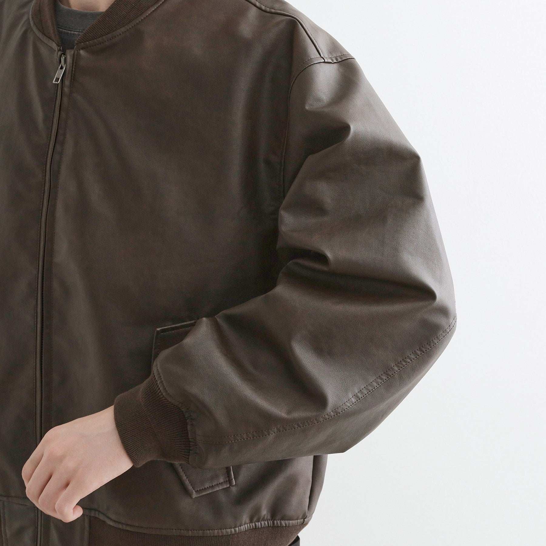 ティーケー タケオ キクチ tk.TAKEO KIKUCHI シンセティックレザー MAー1 (ブラウン(143)) ブラウン(143)