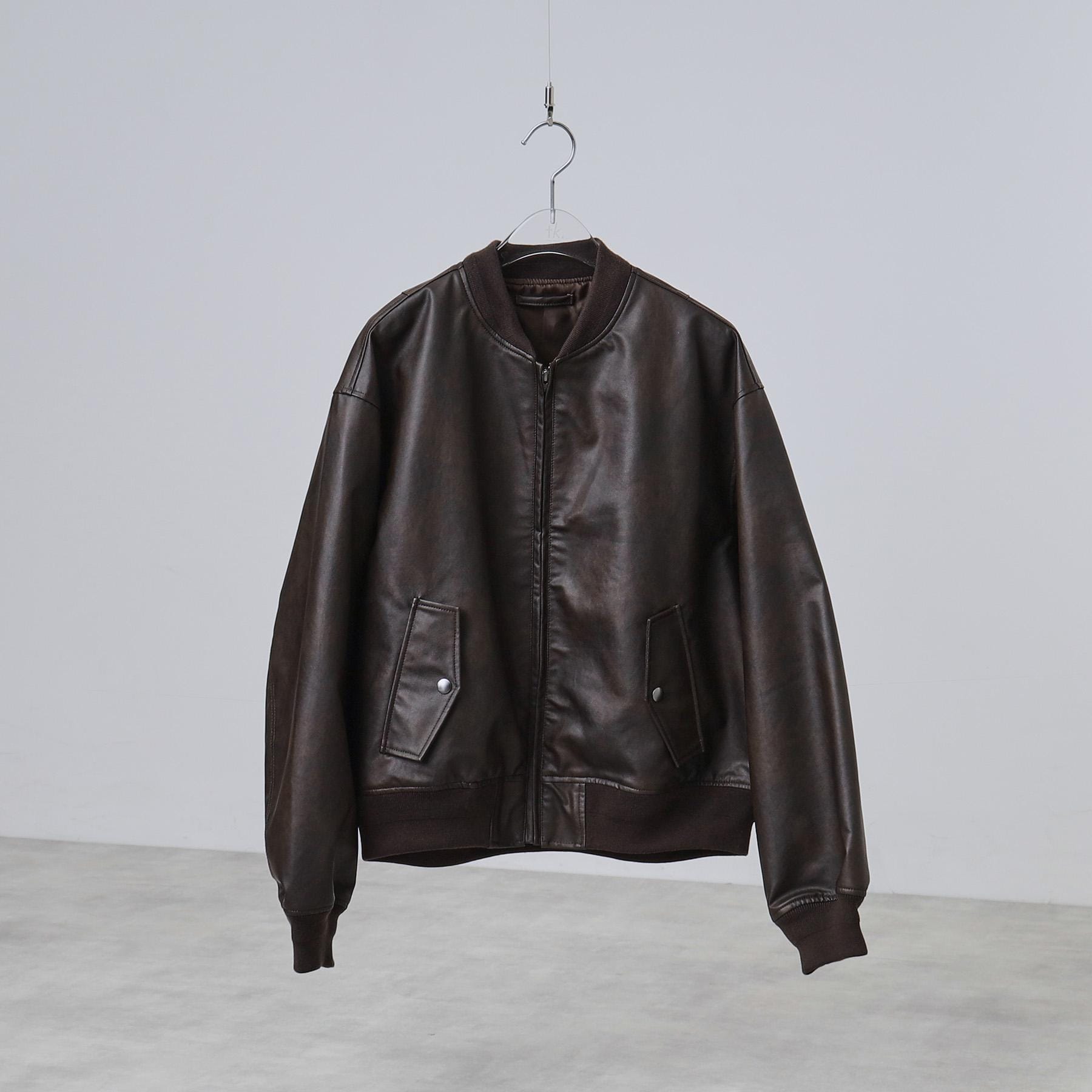 ティーケー タケオ キクチ tk.TAKEO KIKUCHI シンセティックレザー MAー1 (ブラウン(143)) ブラウン(143)