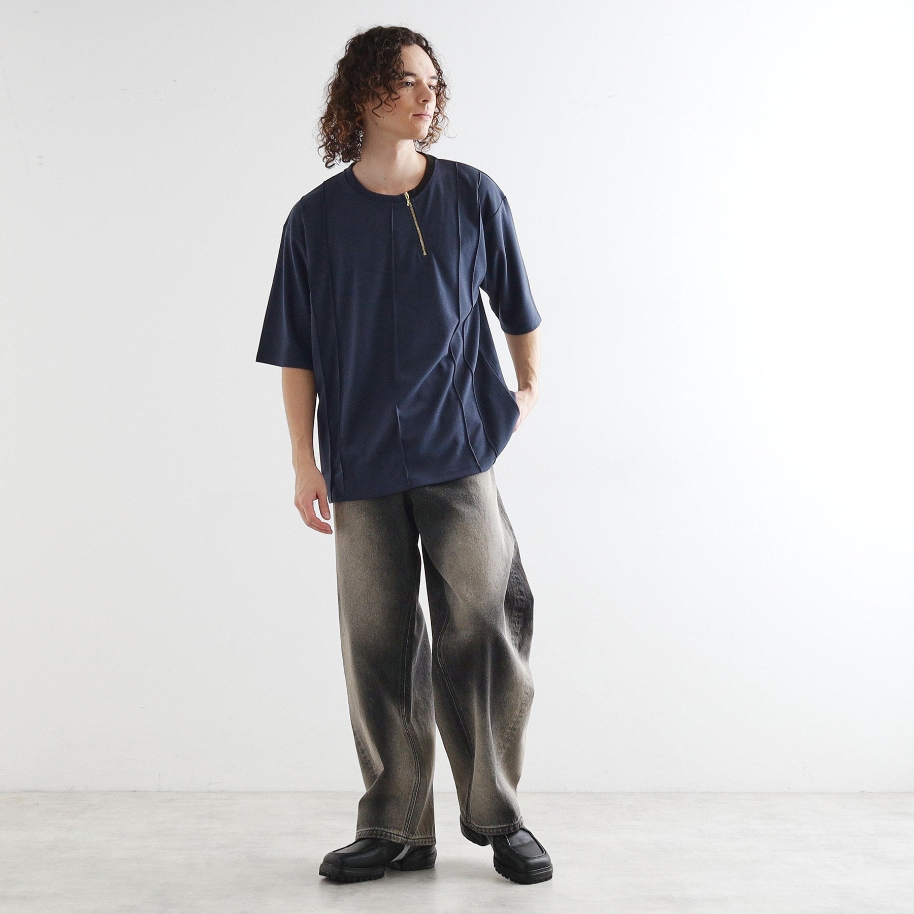 ティーケー タケオ キクチ tk.TAKEO KIKUCHI ストライプタックTシャツ (ホワイト(001)) ホワイト(001)