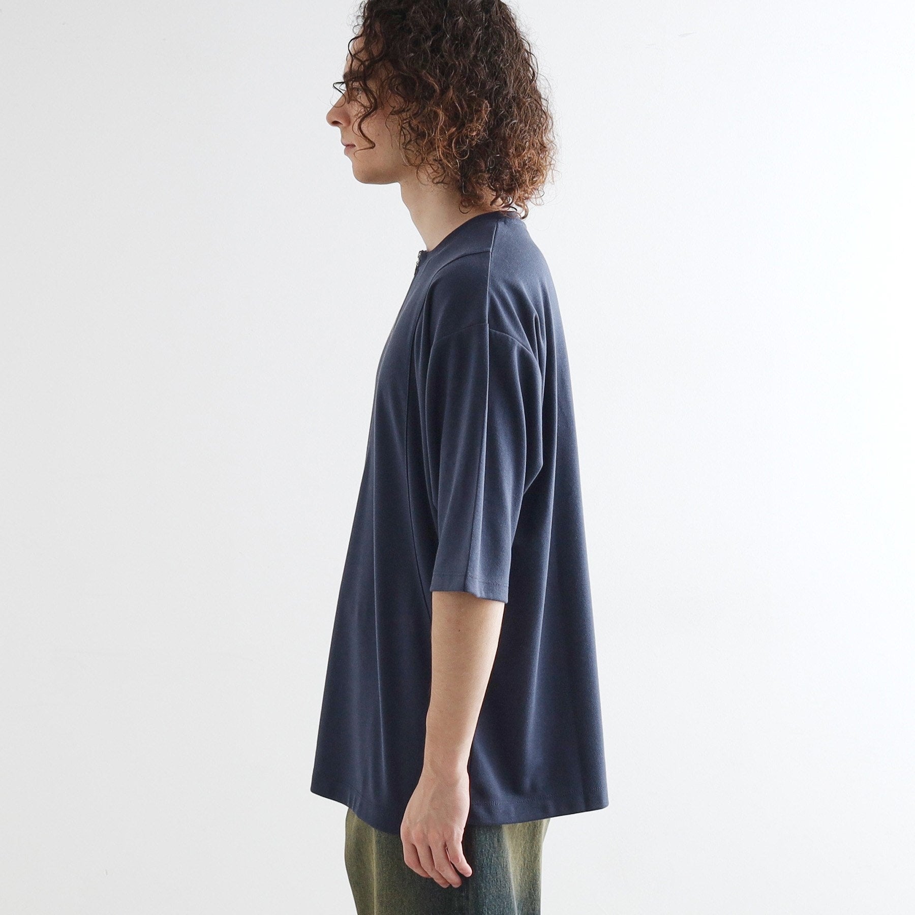 ティーケー タケオ キクチ tk.TAKEO KIKUCHI ウェーブ切替ジップTシャツ (ブラック(019)) ブラック(019)