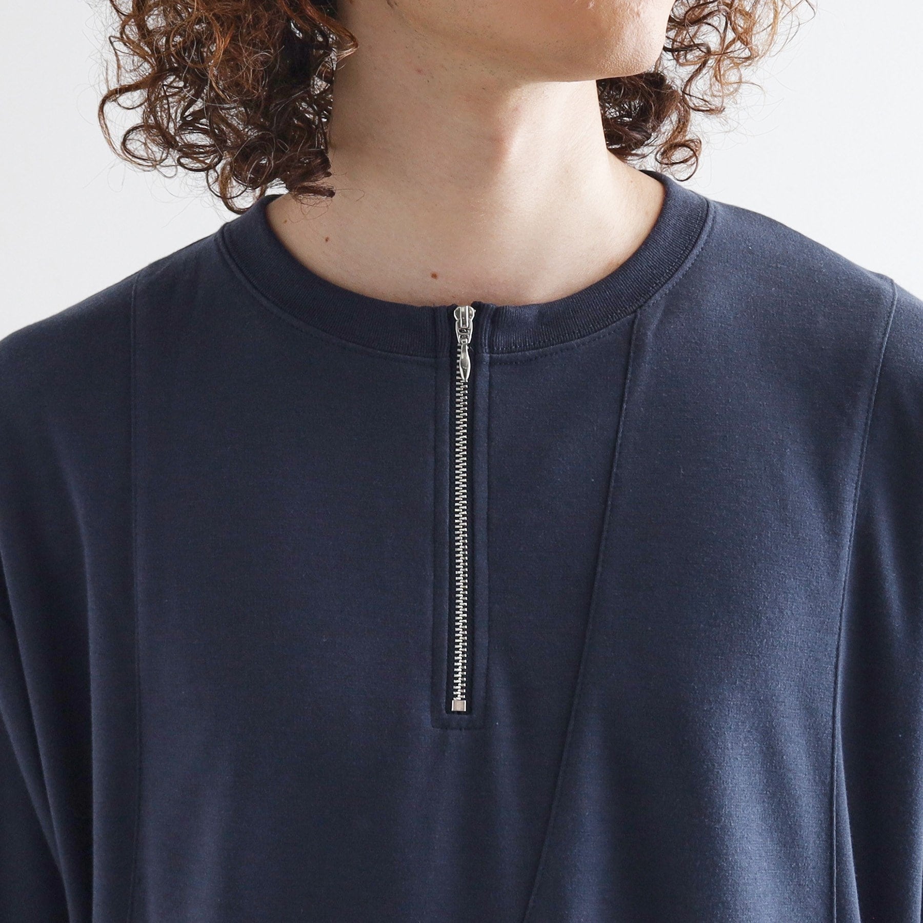 ティーケー タケオ キクチ tk.TAKEO KIKUCHI ウェーブ切替ジップTシャツ (ブラック(019)) ブラック(019)