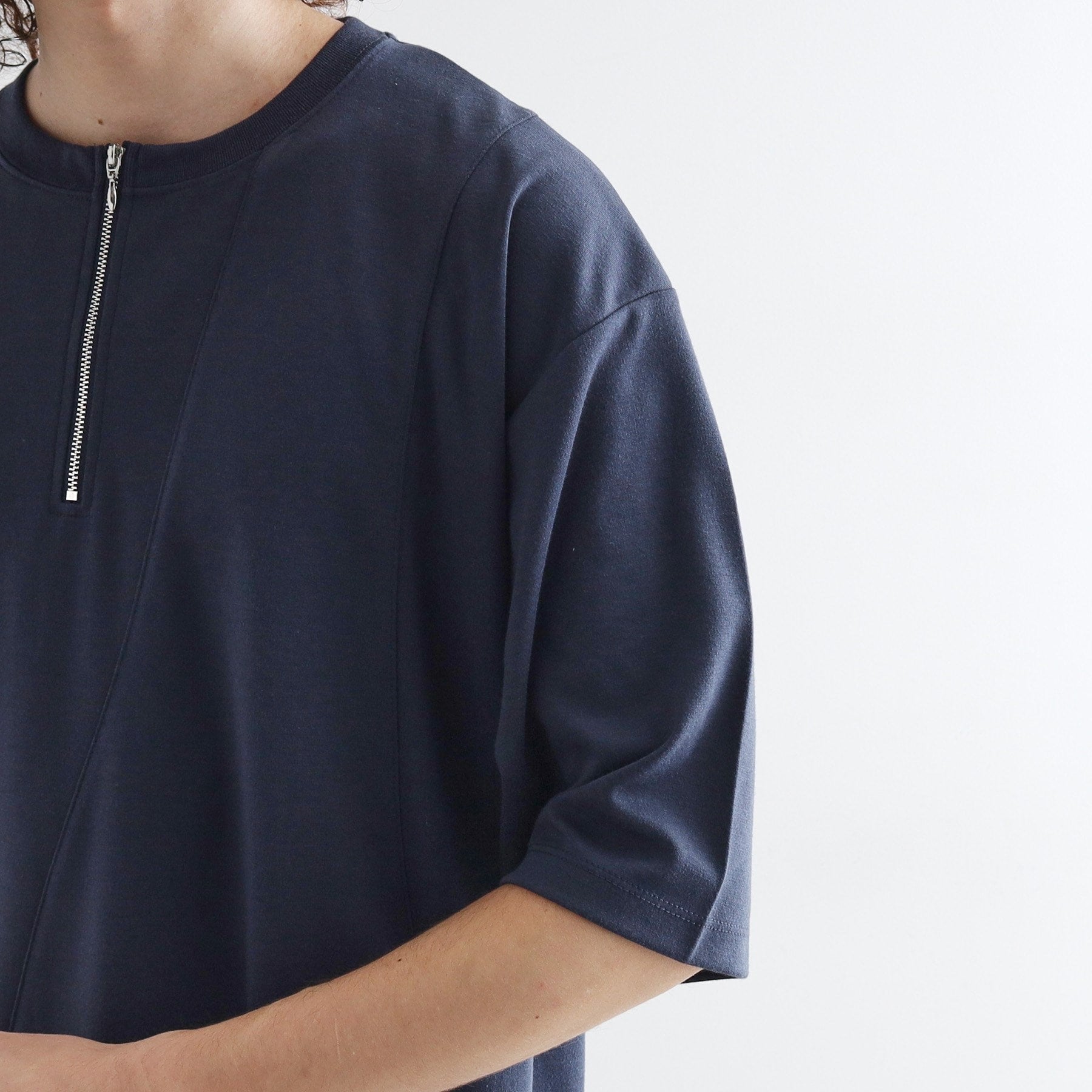 ティーケー タケオ キクチ tk.TAKEO KIKUCHI ウェーブ切替ジップTシャツ (ブラック(019)) ブラック(019)