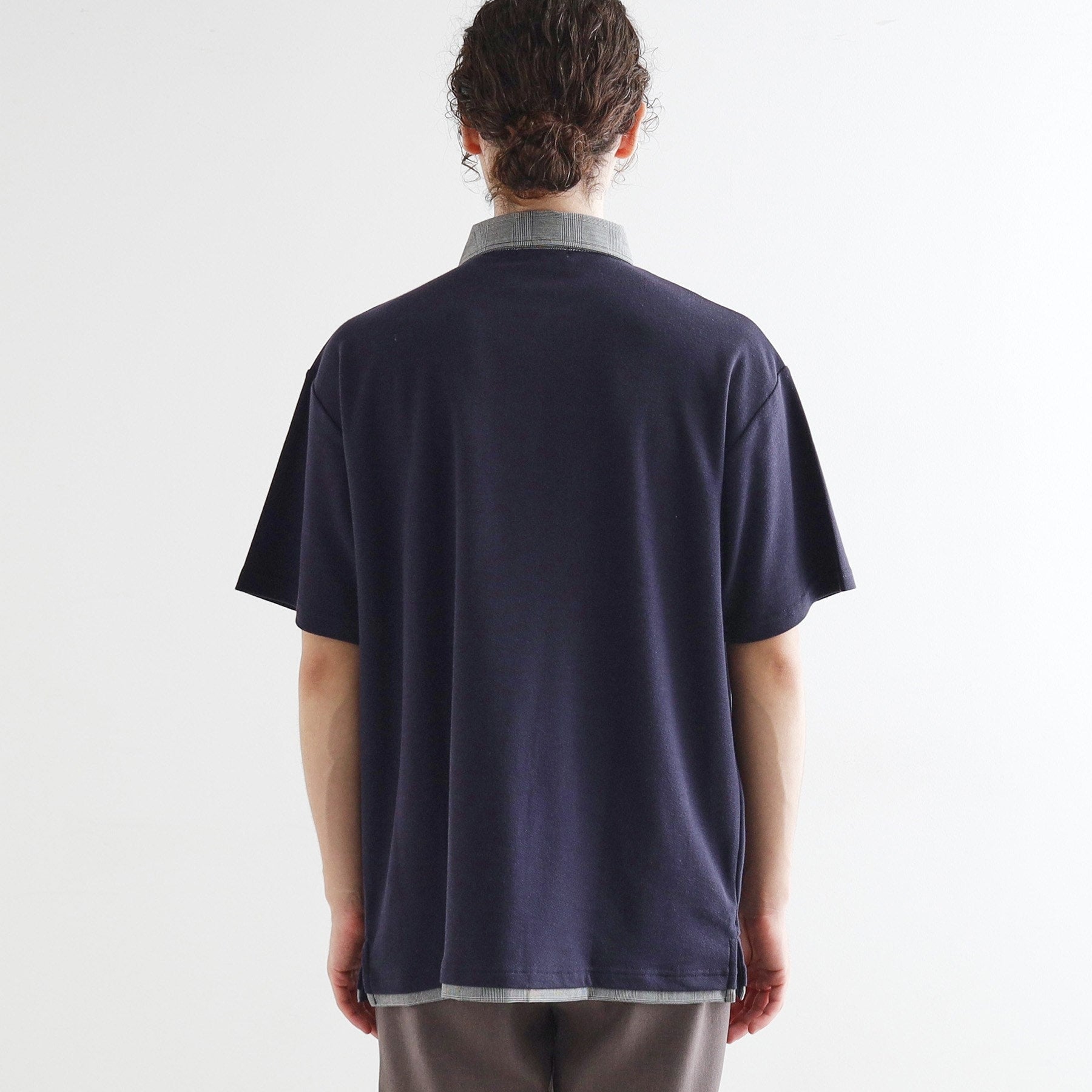 ティーケー タケオ キクチ tk.TAKEO KIKUCHI レイヤード鹿の子ポロシャツ (ネイビー(094)) ネイビー(094)