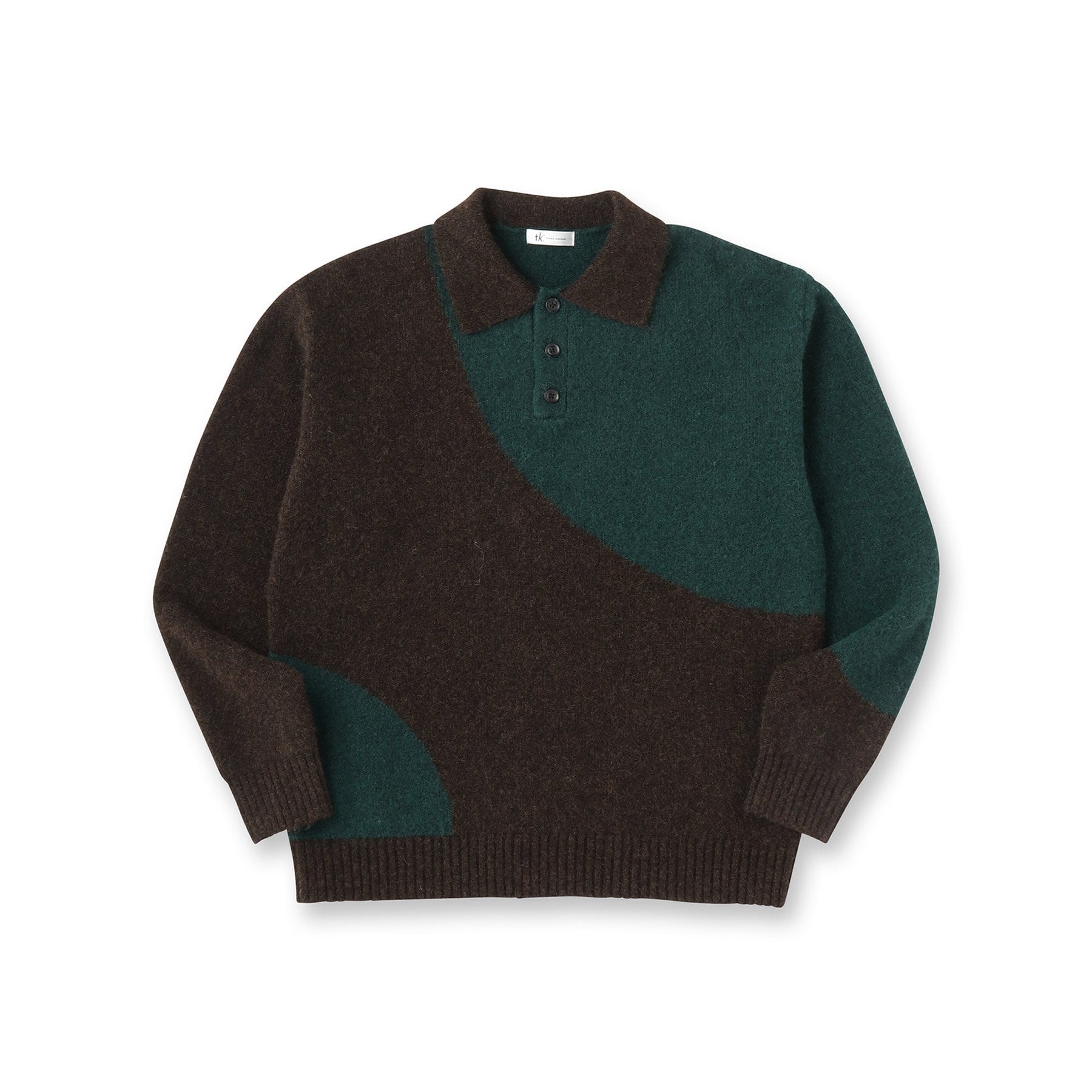 ティーケー タケオ キクチ tk.TAKEO KIKUCHI カーブスイッチニットポロシャツ (ライトグレー(011)) ライトグレー(011)