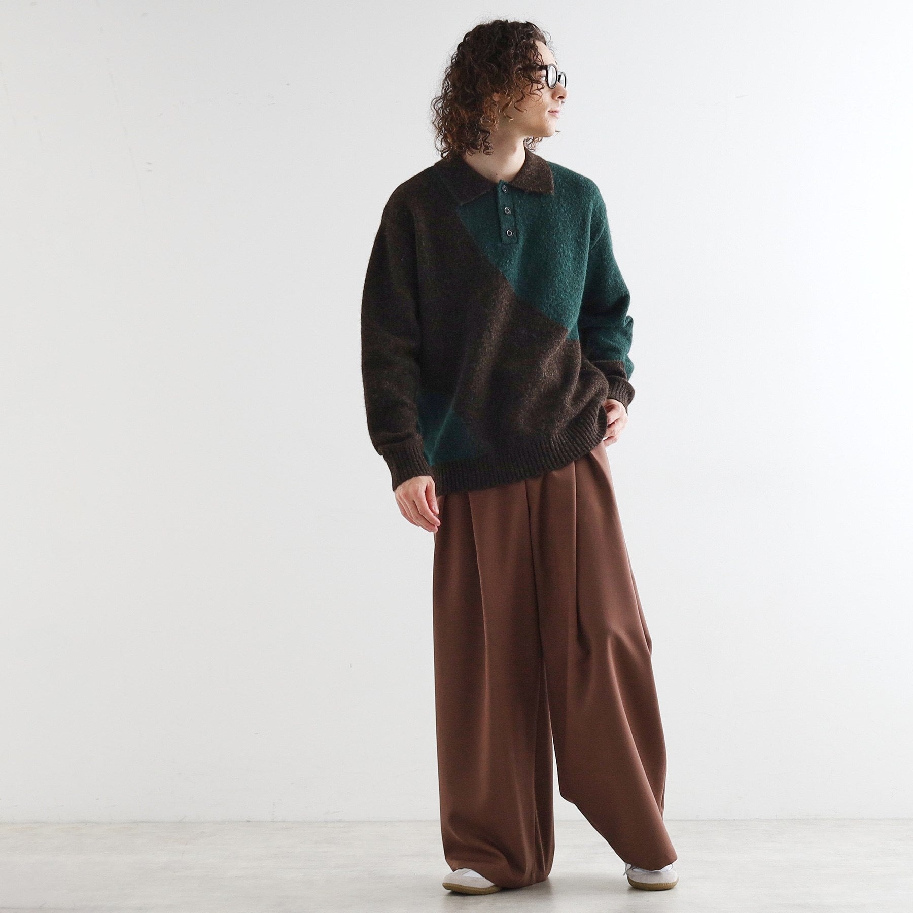 ティーケー タケオ キクチ tk.TAKEO KIKUCHI カーブスイッチニットポロシャツ (ライトグレー(011)) ライトグレー(011)