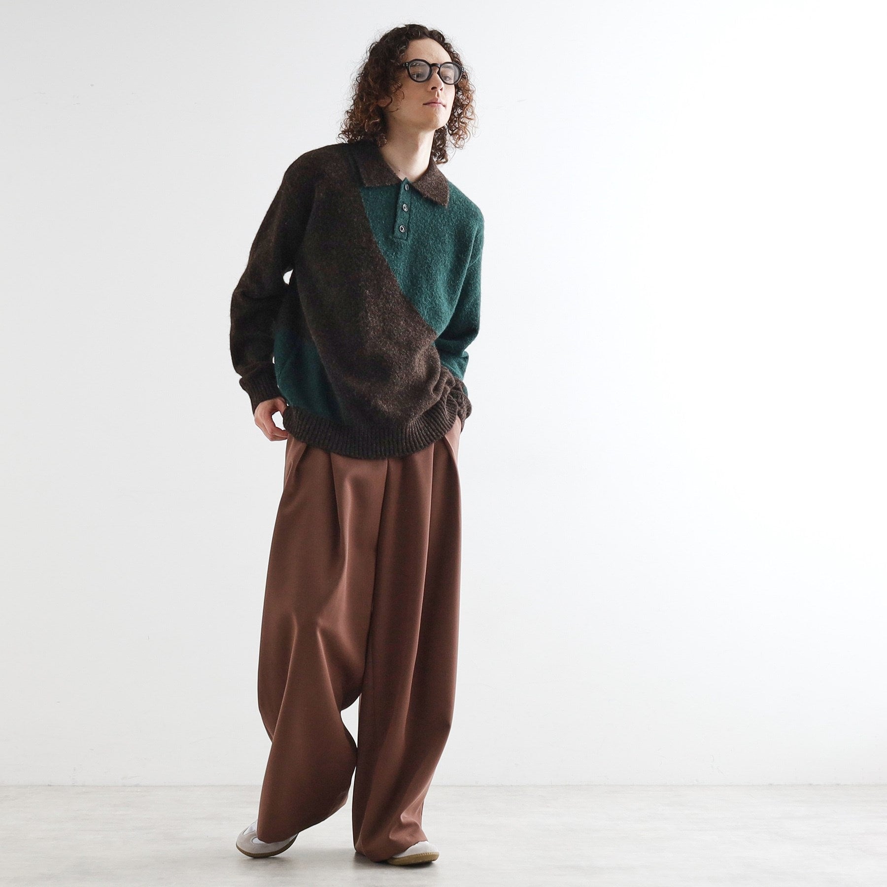 ティーケー タケオ キクチ tk.TAKEO KIKUCHI カーブスイッチニットポロシャツ (ライトグレー(011)) ライトグレー(011)