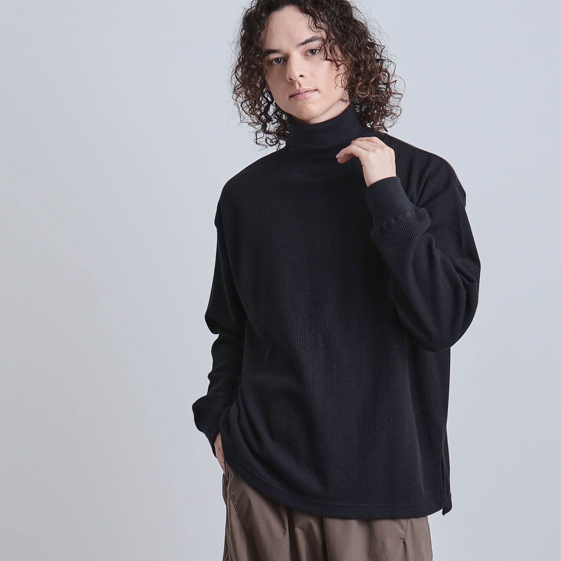 ティーケー タケオ キクチ tk.TAKEO KIKUCHI ワッフルタートルカットソー (ブラック(019)) ブラック(019)