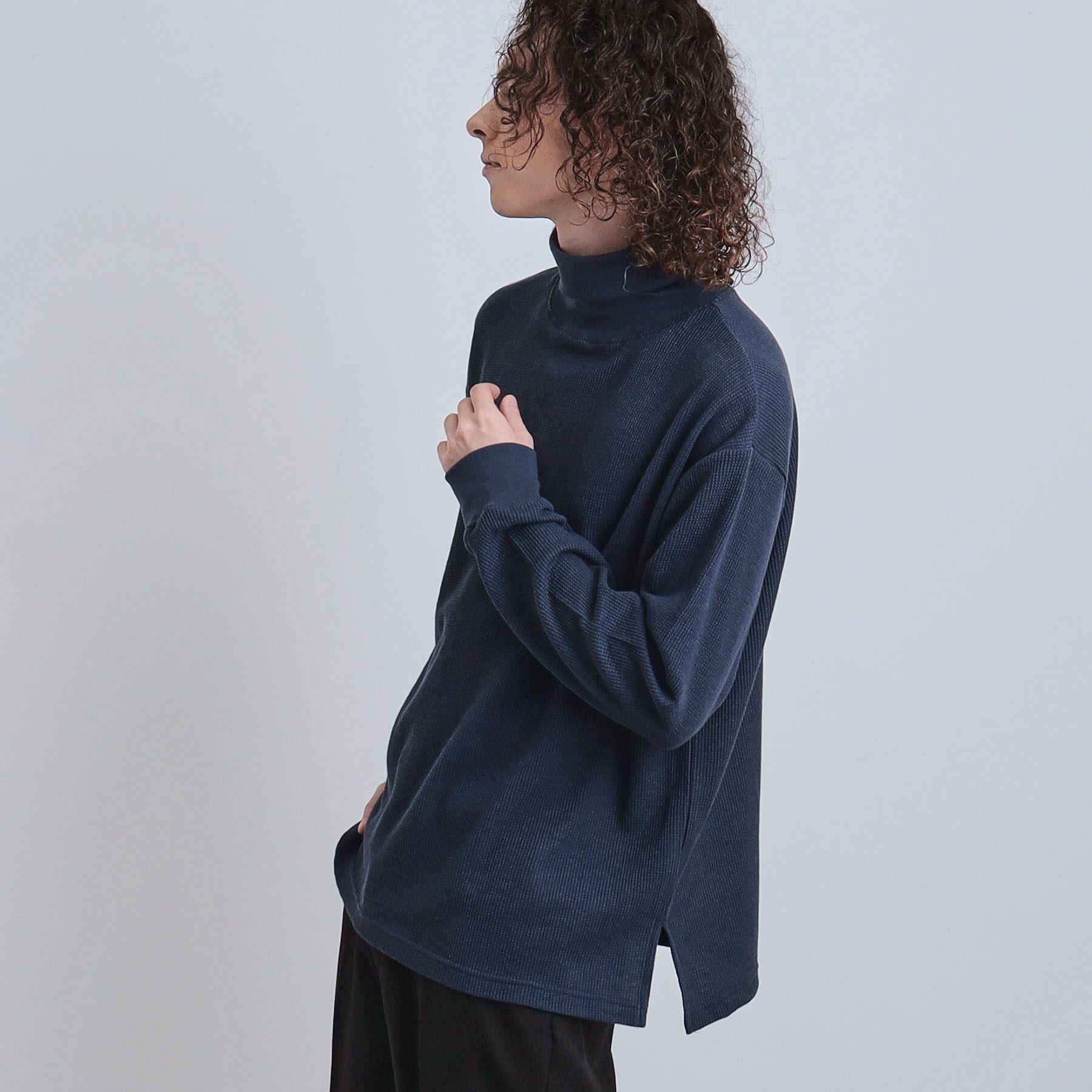 ティーケー タケオ キクチ tk.TAKEO KIKUCHI ワッフルタートルカットソー (ブラック(019)) ブラック(019)