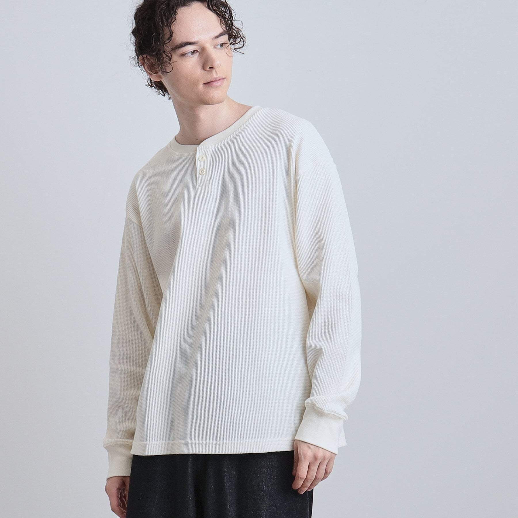 ティーケー タケオ キクチ tk.TAKEO KIKUCHI ワッフルヘンリーカットソー (アイボリー(004)) アイボリー(004)