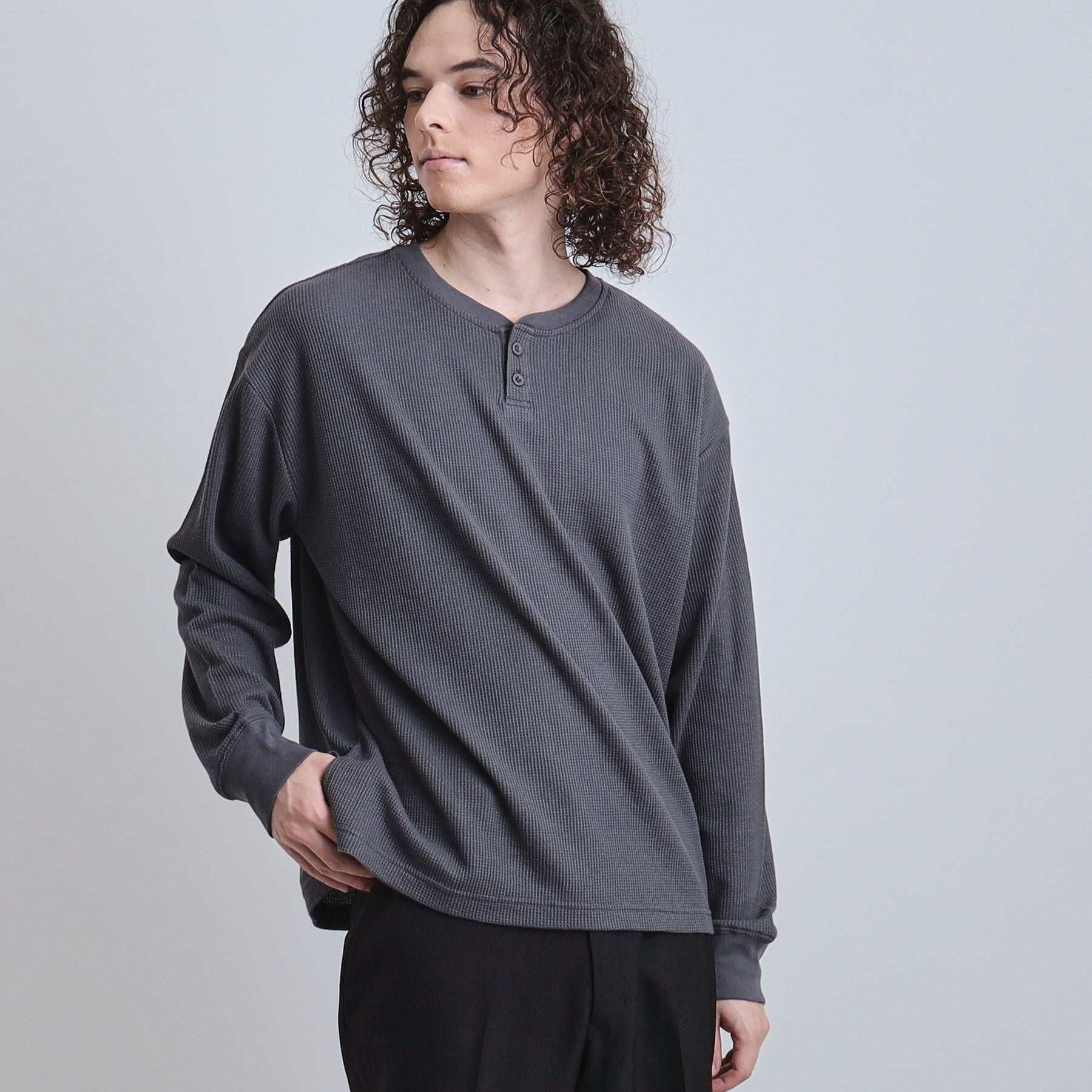 ティーケー タケオ キクチ tk.TAKEO KIKUCHI ワッフルヘンリーカットソー (アイボリー(004)) アイボリー(004)