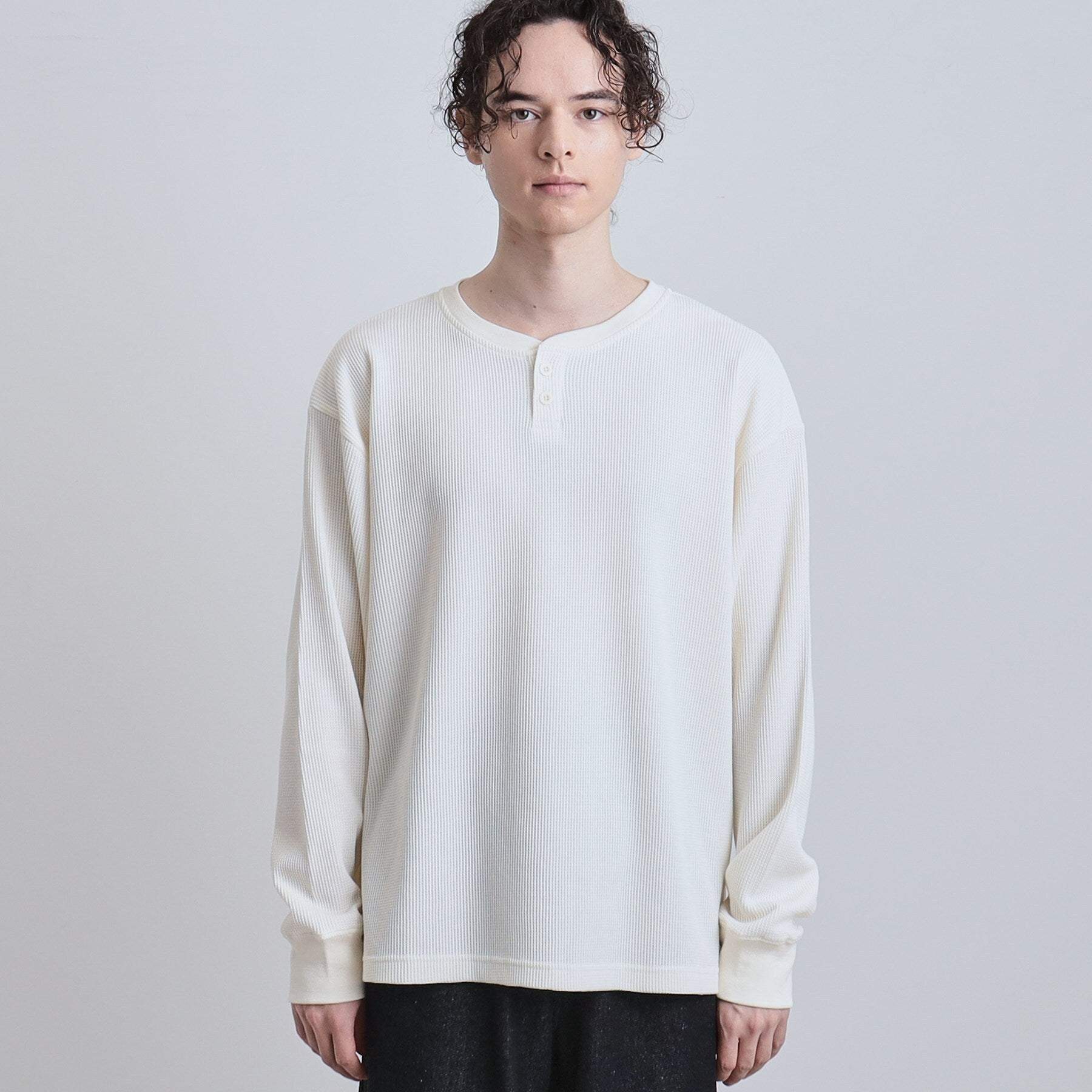 ティーケー タケオ キクチ tk.TAKEO KIKUCHI ワッフルヘンリーカットソー (アイボリー(004)) アイボリー(004)