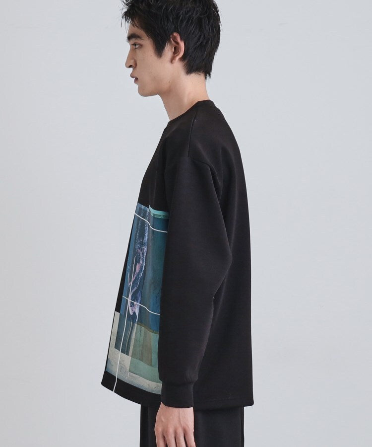 ティーケー タケオ キクチ tk.TAKEO KIKUCHI 長袖 サイドスタックプリントカットソー (ブラウン(044)) ブラウン(044)