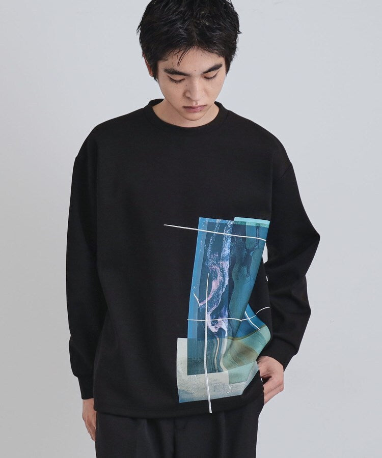 ティーケー タケオ キクチ tk.TAKEO KIKUCHI 長袖 サイドスタックプリントカットソー (ブラウン(044)) ブラウン(044)