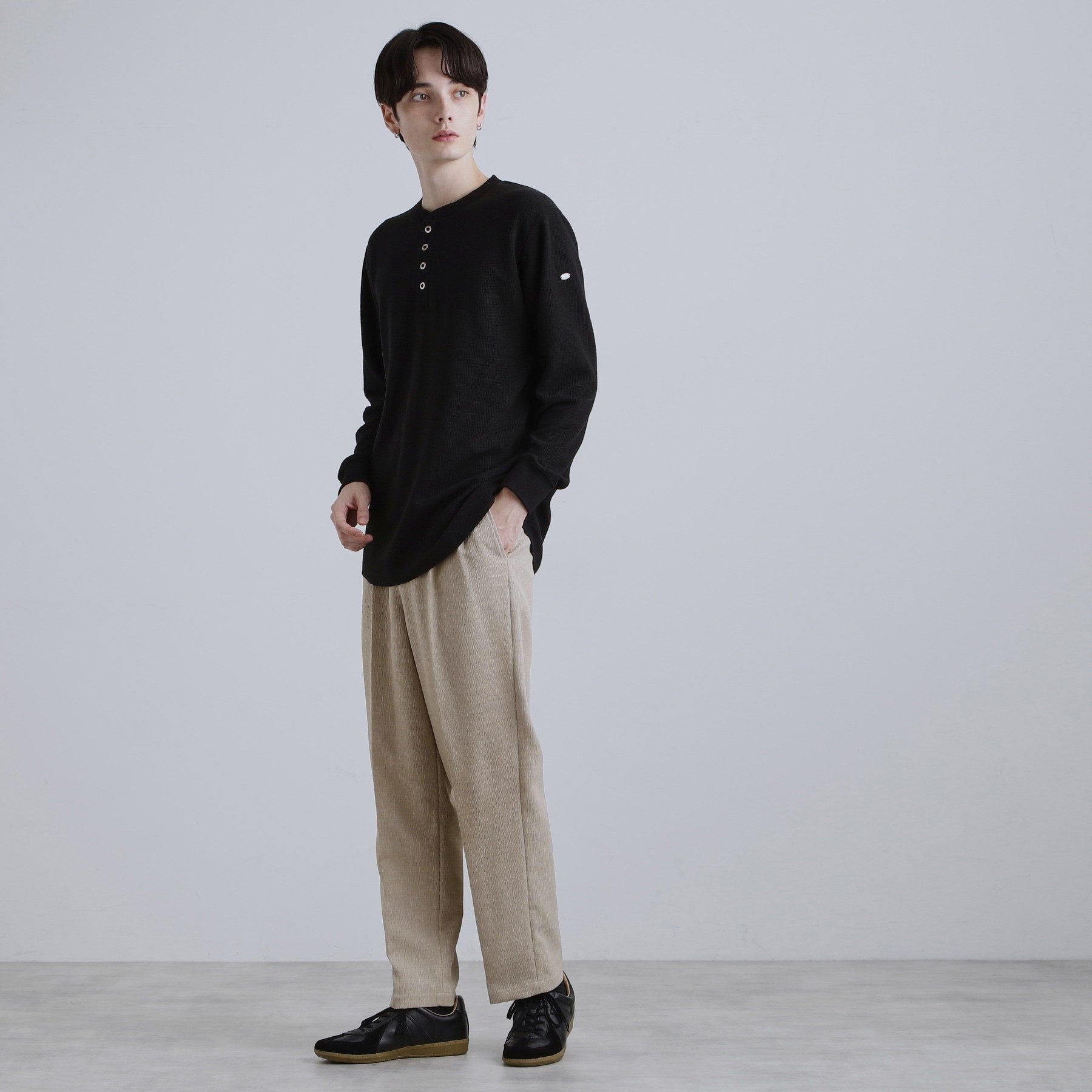 ティーケー タケオ キクチ tk.TAKEO KIKUCHI 【セットアップ対応】テッククレープルーズテーパードパンツ (ブラウン(044)) ブラウン(044)