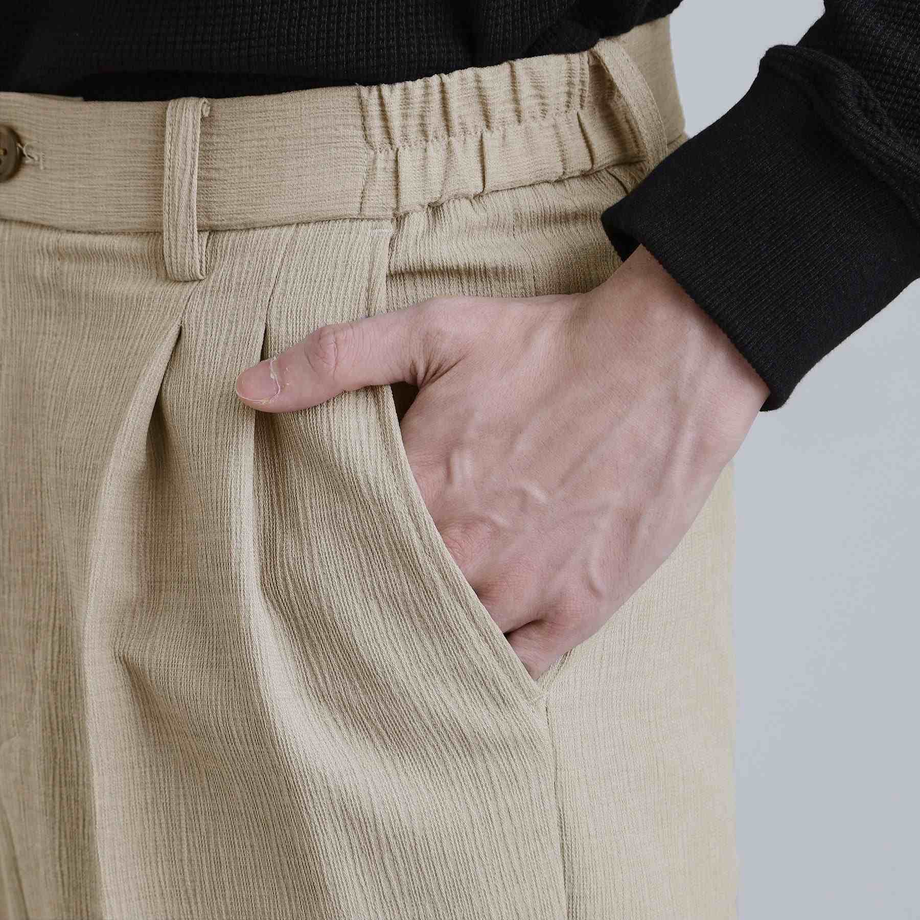 ティーケー タケオ キクチ tk.TAKEO KIKUCHI 【セットアップ対応】テッククレープルーズテーパードパンツ (ブラウン(044)) ブラウン(044)