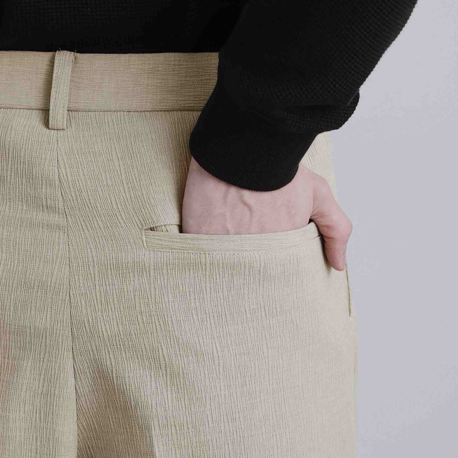 ティーケー タケオ キクチ tk.TAKEO KIKUCHI 【セットアップ対応】テッククレープルーズテーパードパンツ (ブラウン(044)) ブラウン(044)