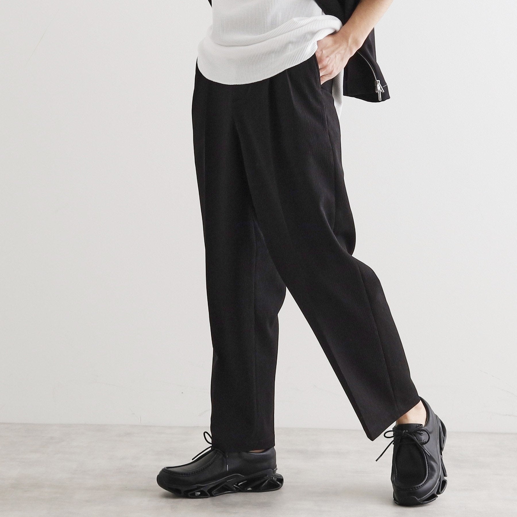 ティーケー タケオ キクチ tk.TAKEO KIKUCHI 【セットアップ対応】テッククレープルーズテーパードパンツ (ブラウン(044)) ブラウン(044)