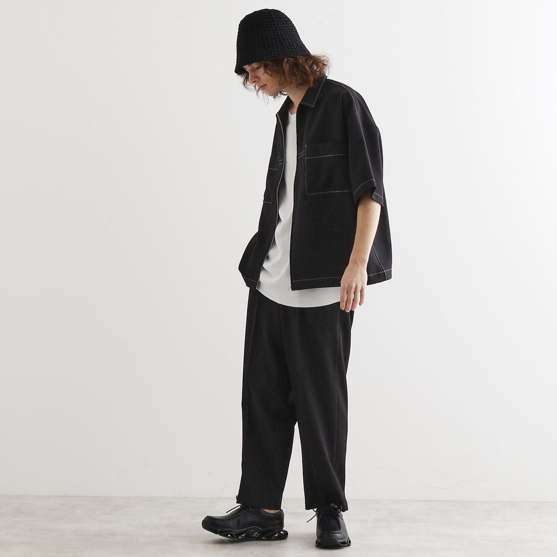 ティーケー タケオ キクチ tk.TAKEO KIKUCHI 【セットアップ対応】テッククレープルーズテーパードパンツ (ブラウン(044)) ブラウン(044)