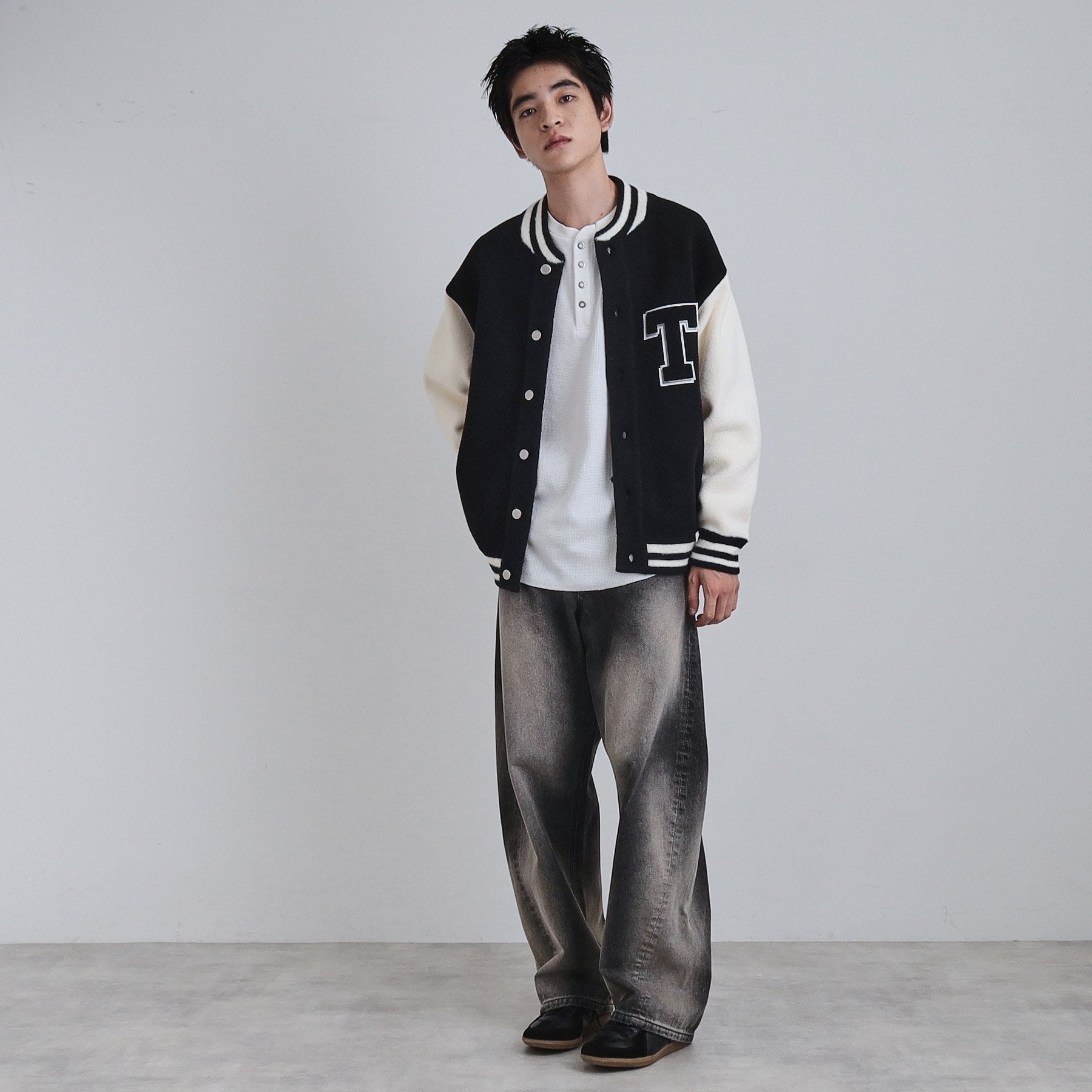 ティーケー タケオ キクチ tk.TAKEO KIKUCHI ニットスタジャン (ブラック(519)) ブラック(519)