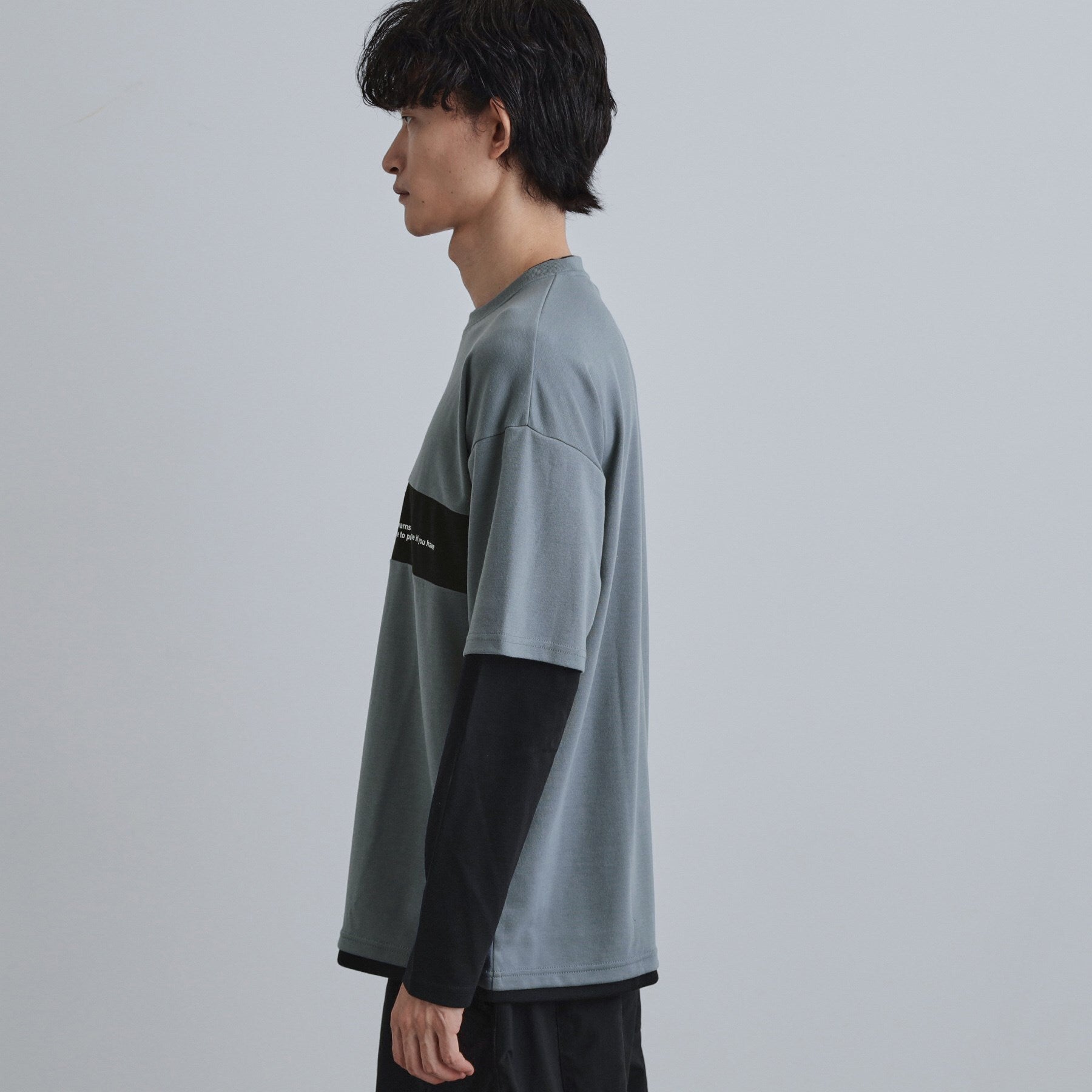 ティーケー タケオ キクチ tk.TAKEO KIKUCHI フェイクレイヤードカットソー (ブラック(019)) ブラック(019)