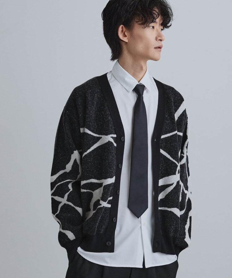 ティーケー タケオ キクチ tk.TAKEO KIKUCHI ラインアートニットカーディガン (ブラック(019)) ブラック(019)