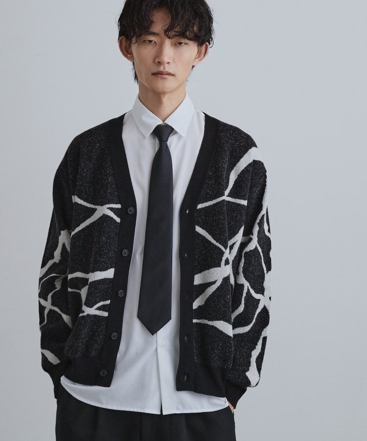 ティーケー タケオ キクチ tk.TAKEO KIKUCHI ラインアートニットカーディガン (ブラック(019)) ブラック(019)