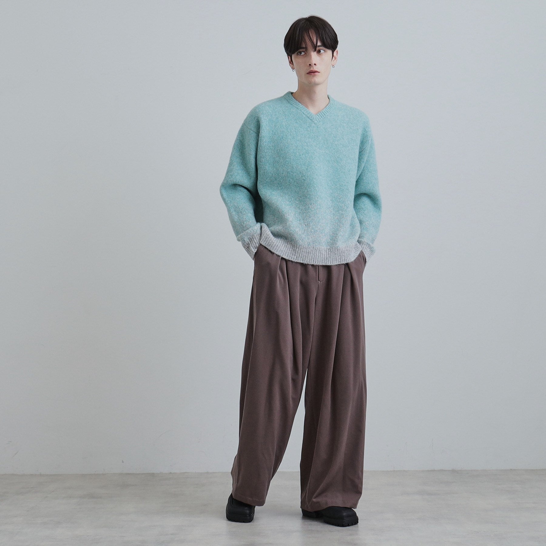 ティーケー タケオ キクチ tk.TAKEO KIKUCHI ミスティーシャギーVネックニット (ピンク(071)) ピンク(071)