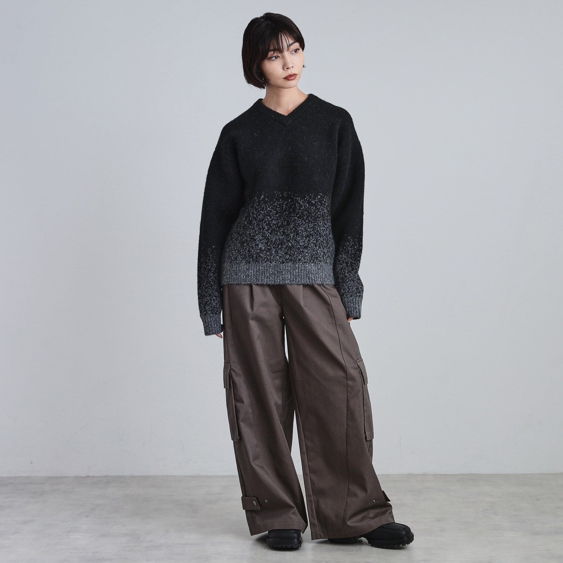 ティーケー タケオ キクチ tk.TAKEO KIKUCHI ミスティーシャギーVネックニット (ピンク(071)) ピンク(071)