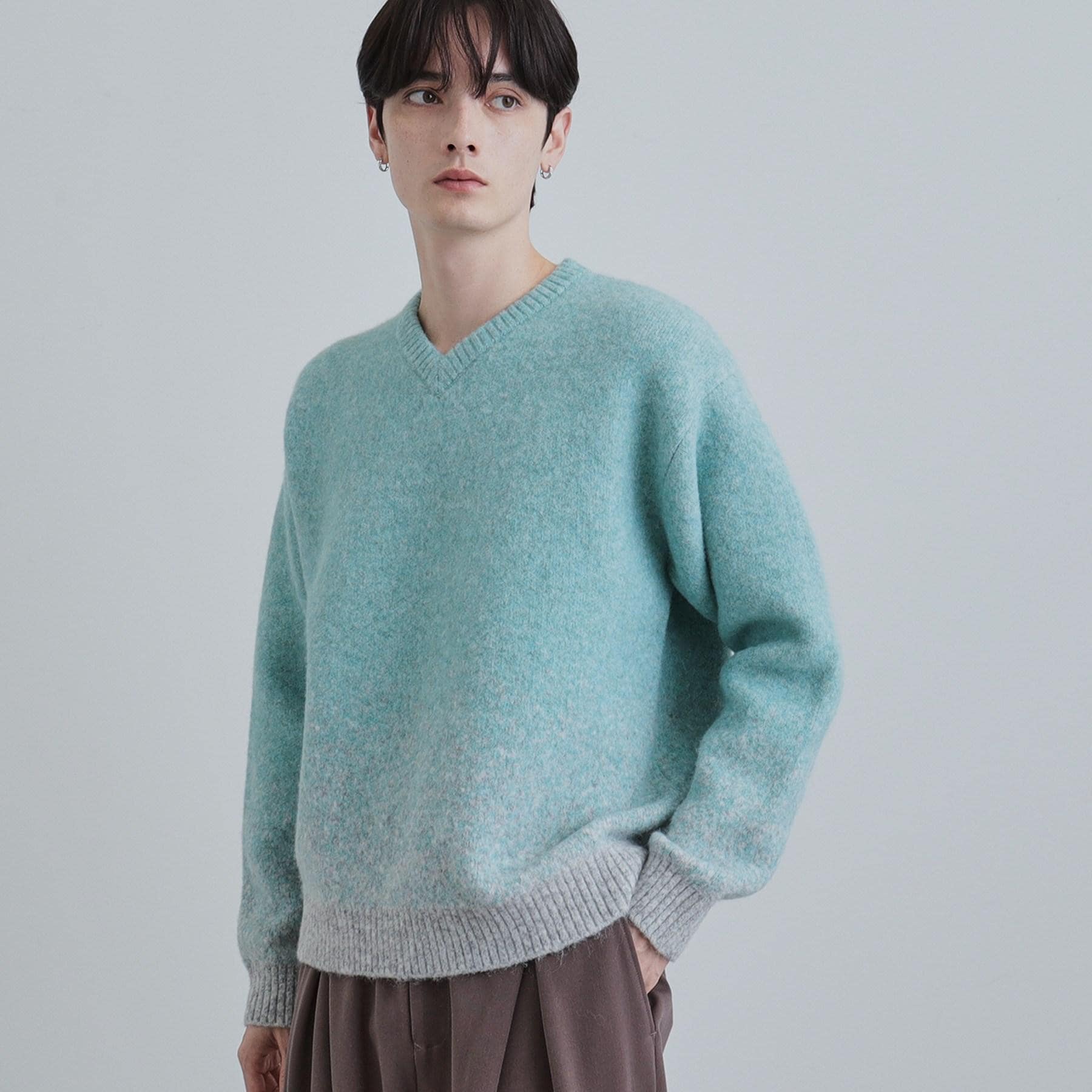 ティーケー タケオ キクチ tk.TAKEO KIKUCHI ミスティーシャギーVネックニット (ミントグリーン(021)) ミントグリーン(021)