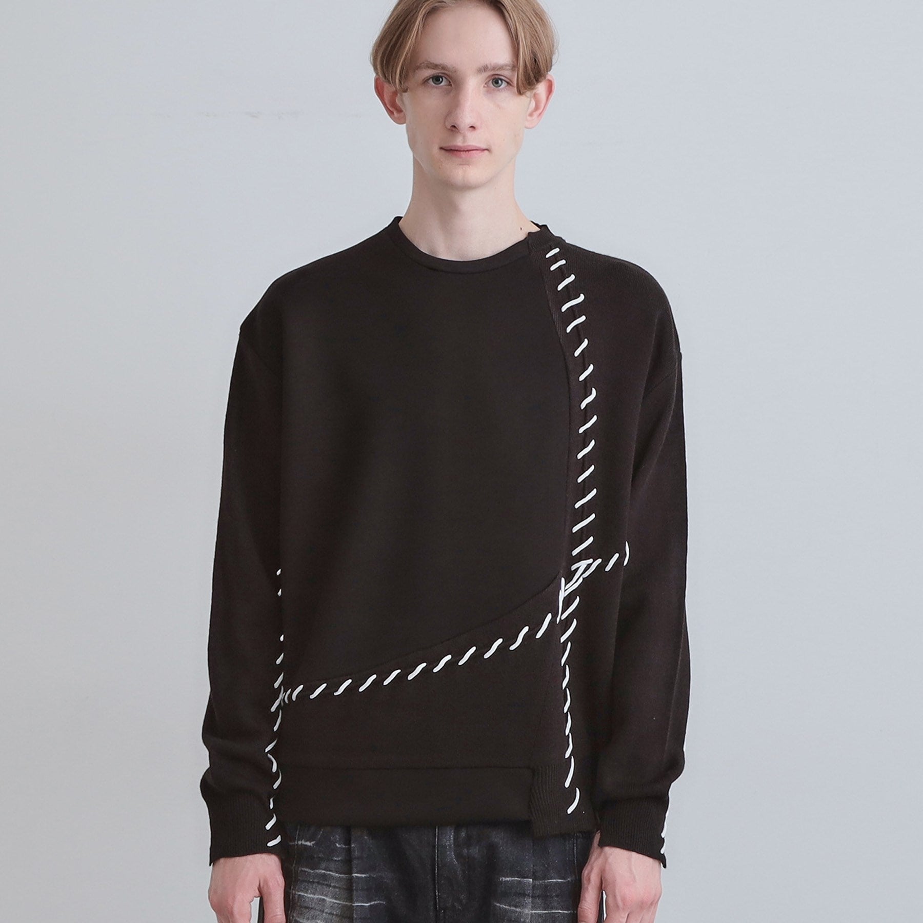 ティーケー タケオ キクチ tk.TAKEO KIKUCHI コードステッチダンボールカットソー (ブラック(019)) ブラック(019)