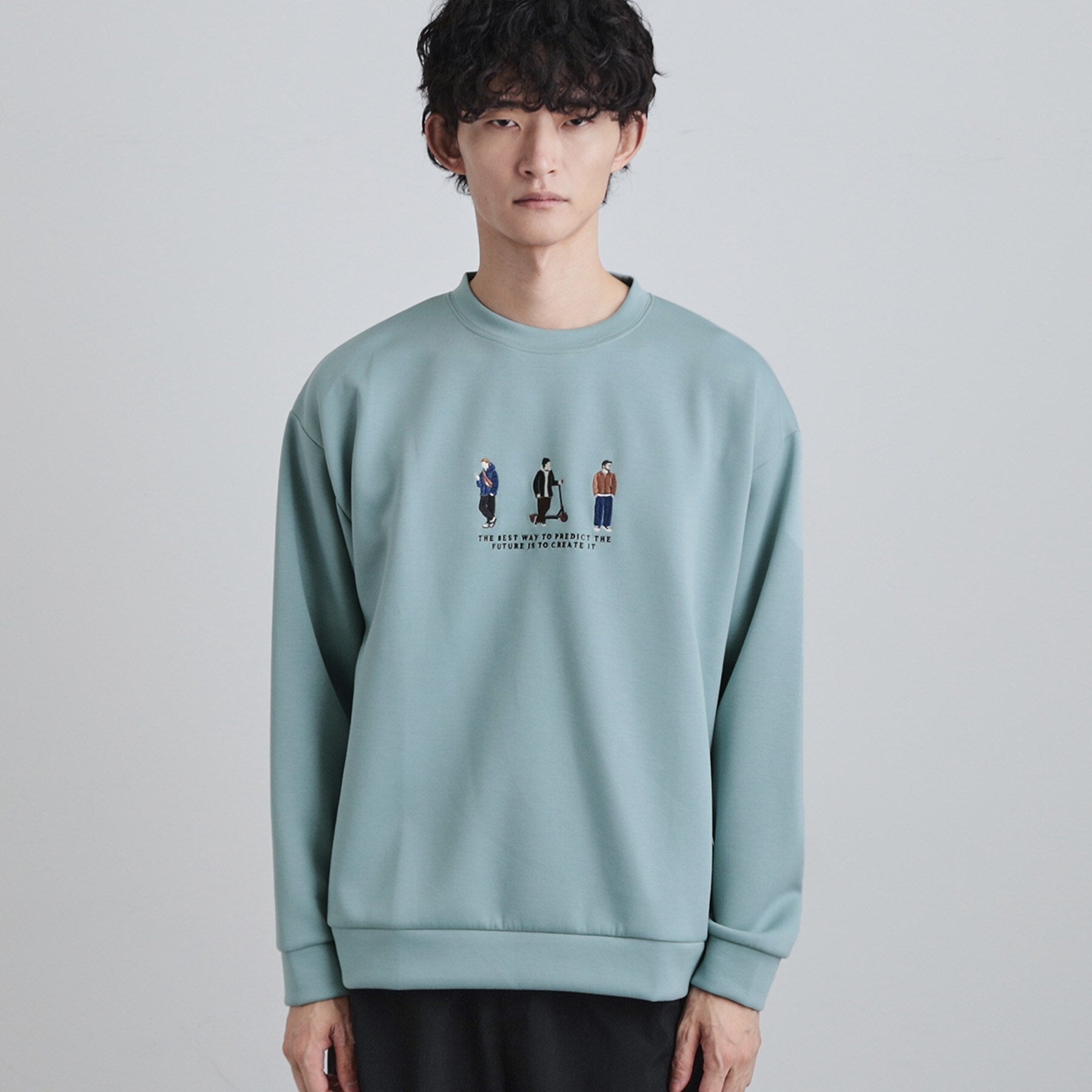 ティーケー タケオ キクチ tk.TAKEO KIKUCHI ピープル刺繍スウェット (ホワイト(001)) ホワイト(001)