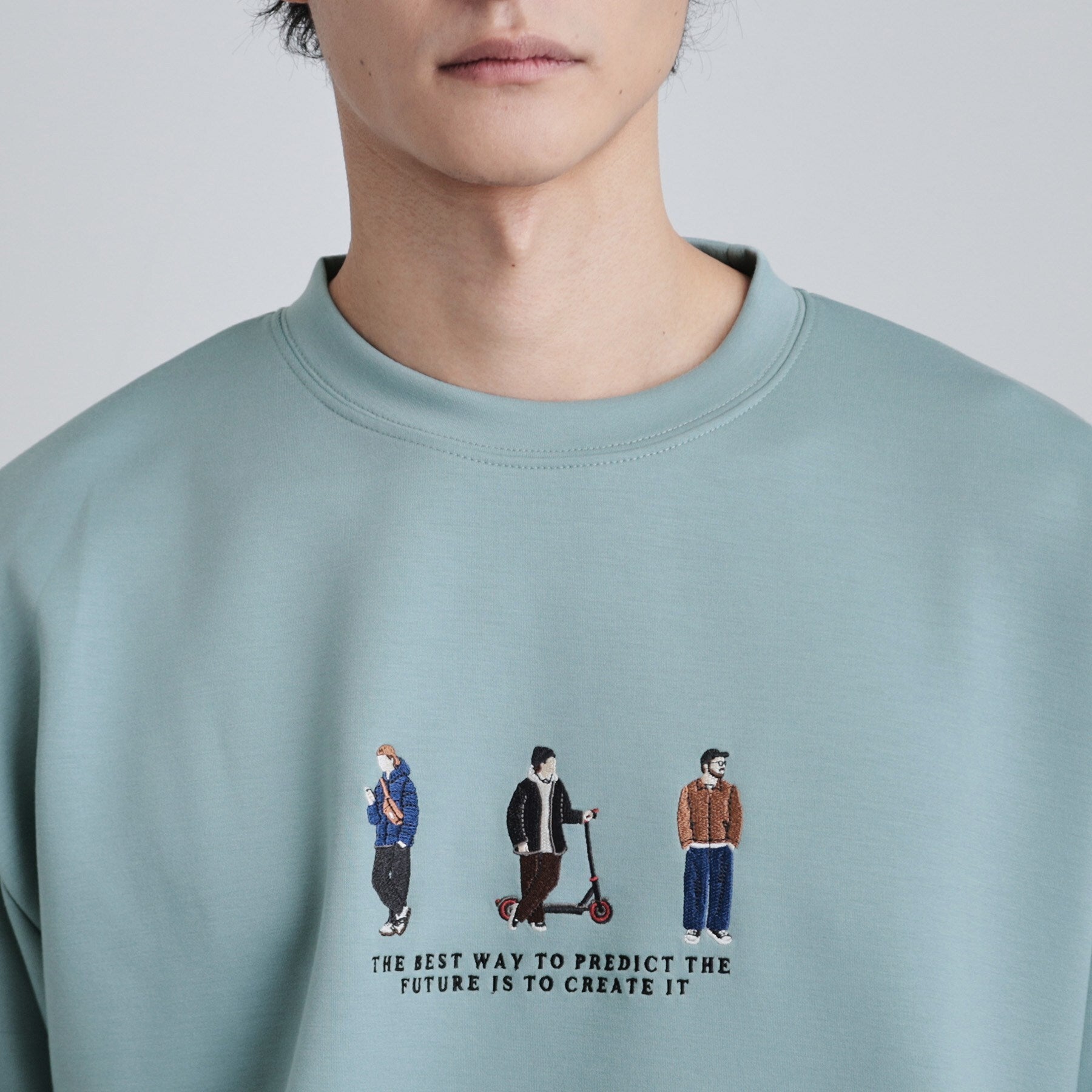 ティーケー タケオ キクチ tk.TAKEO KIKUCHI ピープル刺繍スウェット (ホワイト(001)) ホワイト(001)