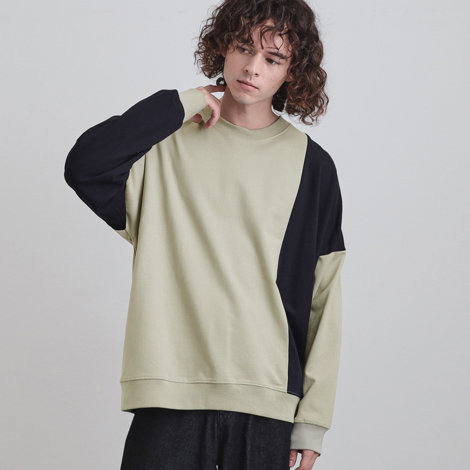 ティーケー タケオ キクチ tk.TAKEO KIKUCHI 切り替えスウェット (オフホワイト(503)) オフホワイト(503)