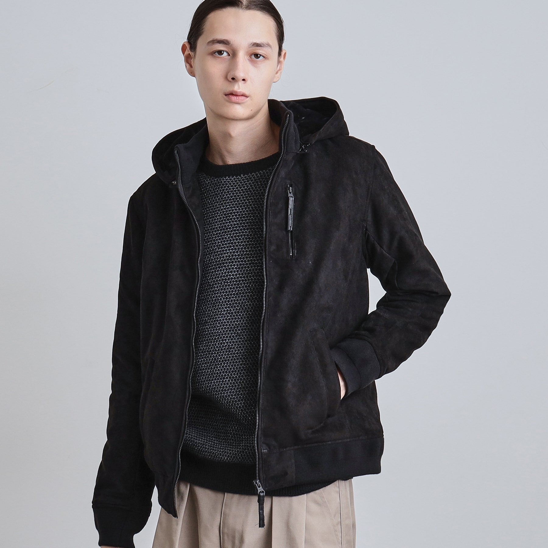 ティーケー タケオ キクチ tk.TAKEO KIKUCHI 中綿スエードキルトフードブルゾン (キャメルブラウン(041)) キャメルブラウン(041)