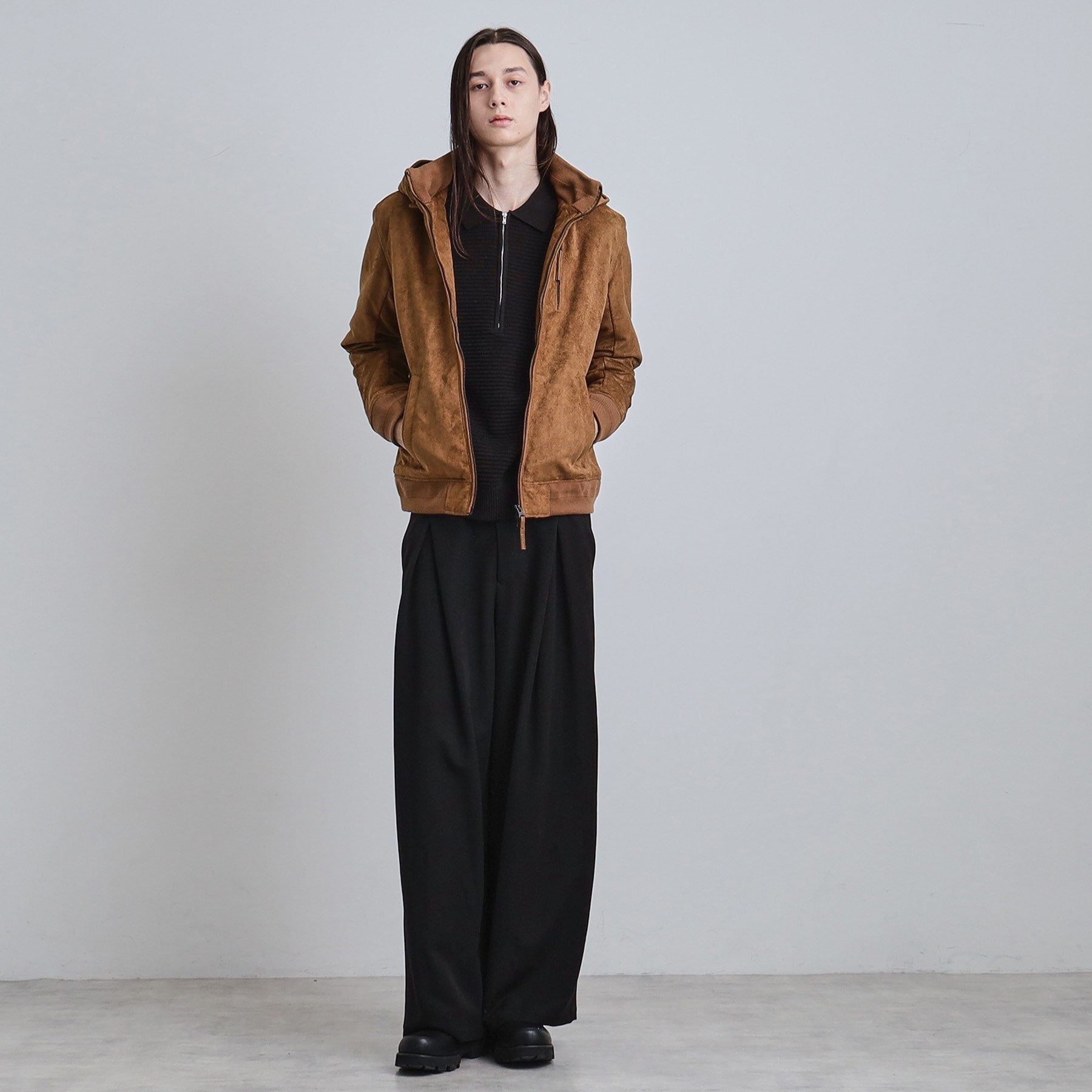 ティーケー タケオ キクチ tk.TAKEO KIKUCHI 中綿スエードキルトフードブルゾン (キャメルブラウン(041)) キャメルブラウン(041)